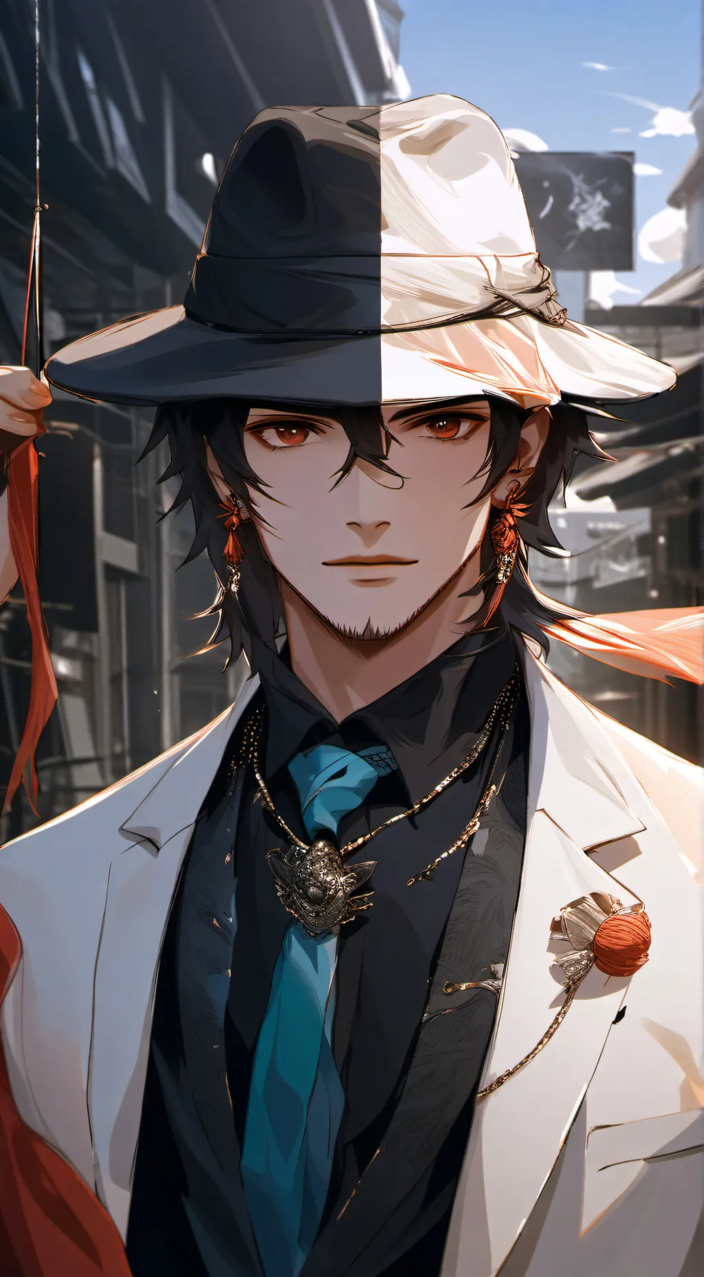 ai character: DAM. background