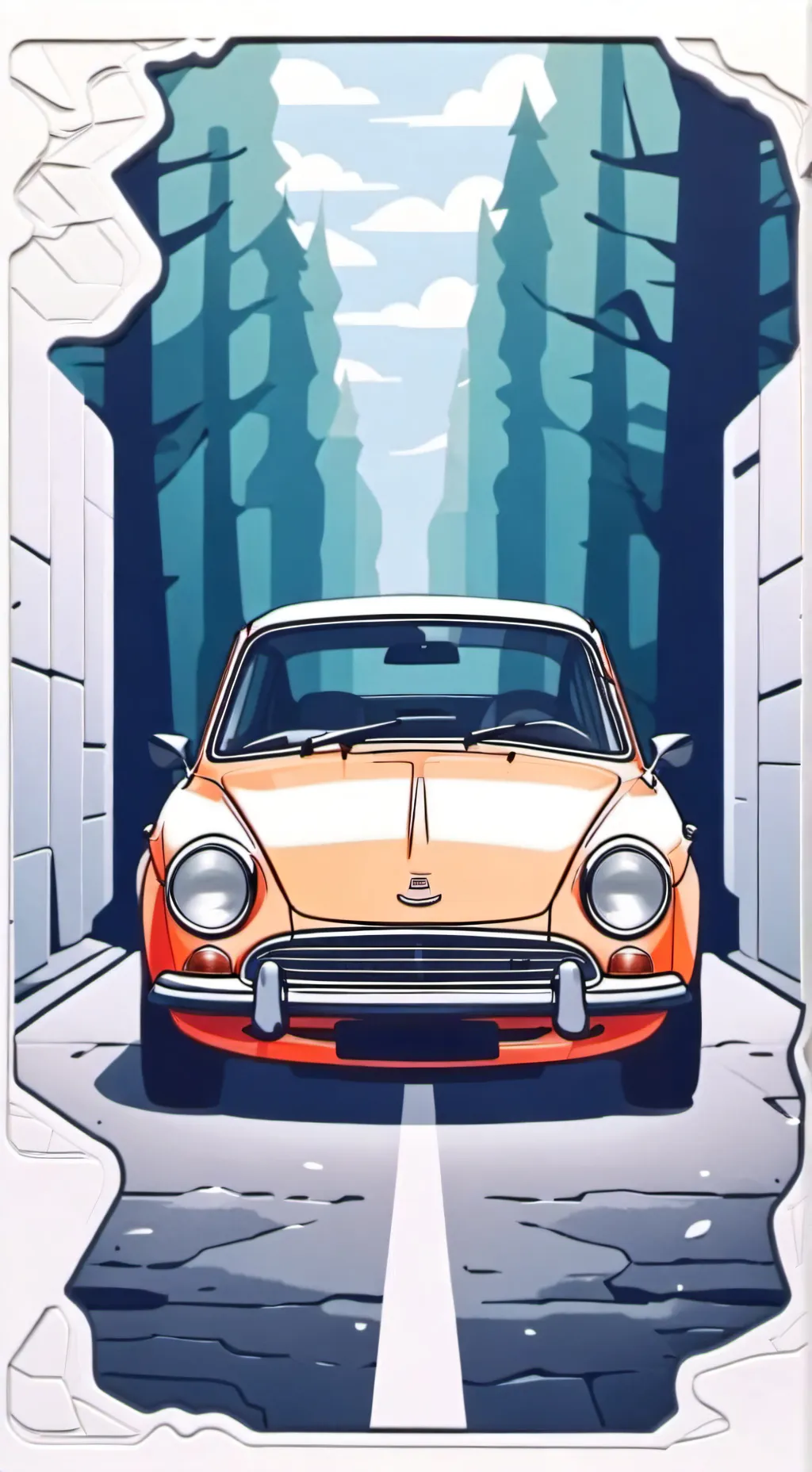 ai character: cool car background