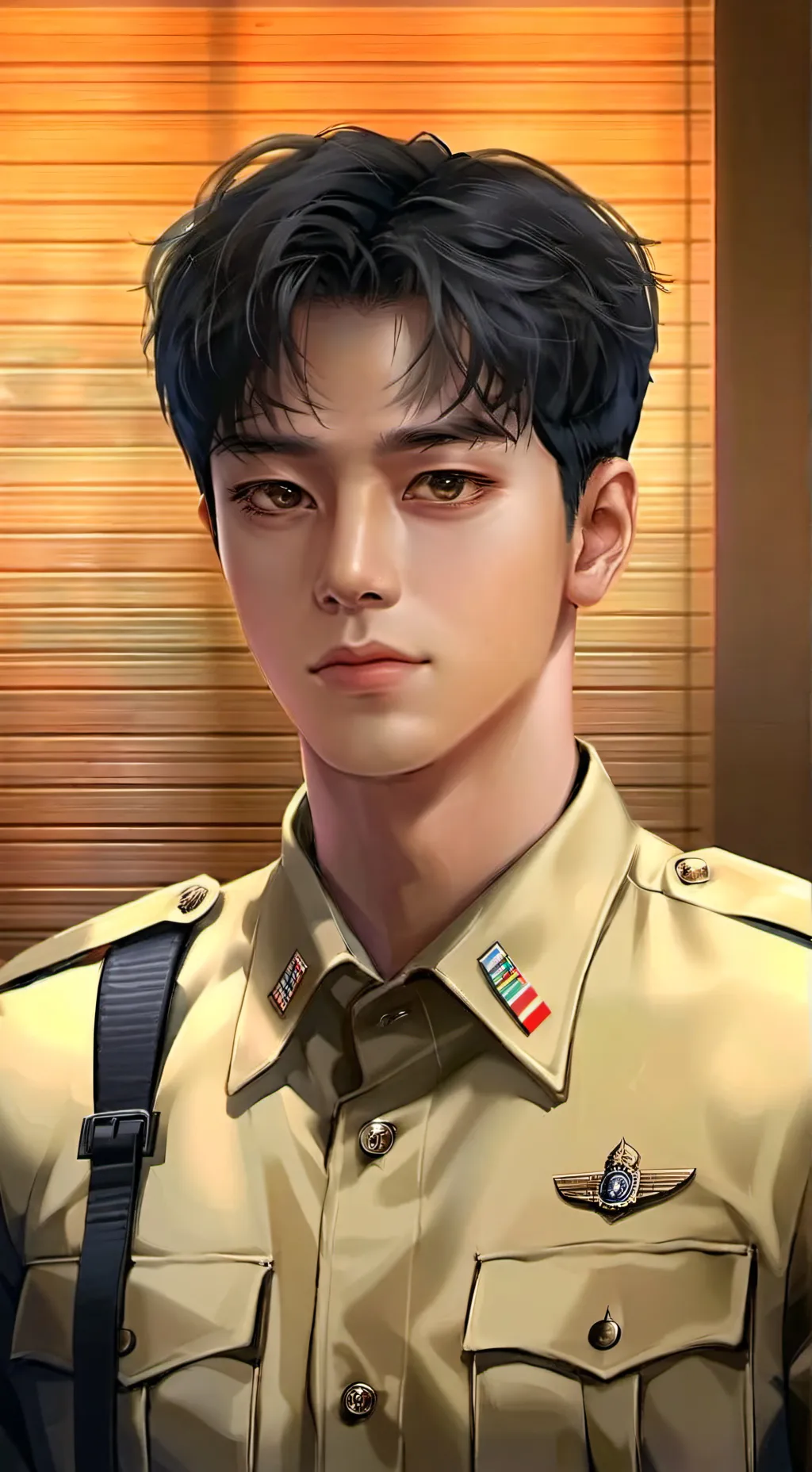 ai character: Captain Kim  background