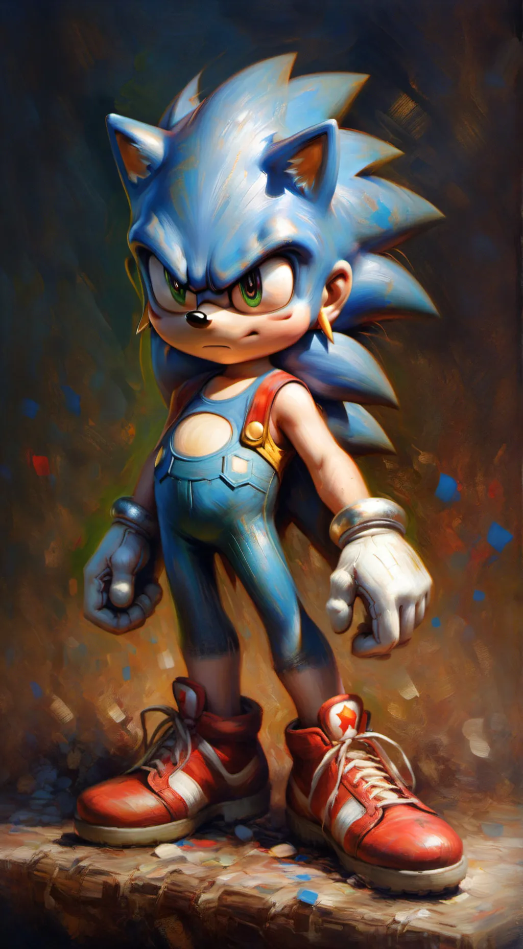 ai character: Sonic VS Mario! background