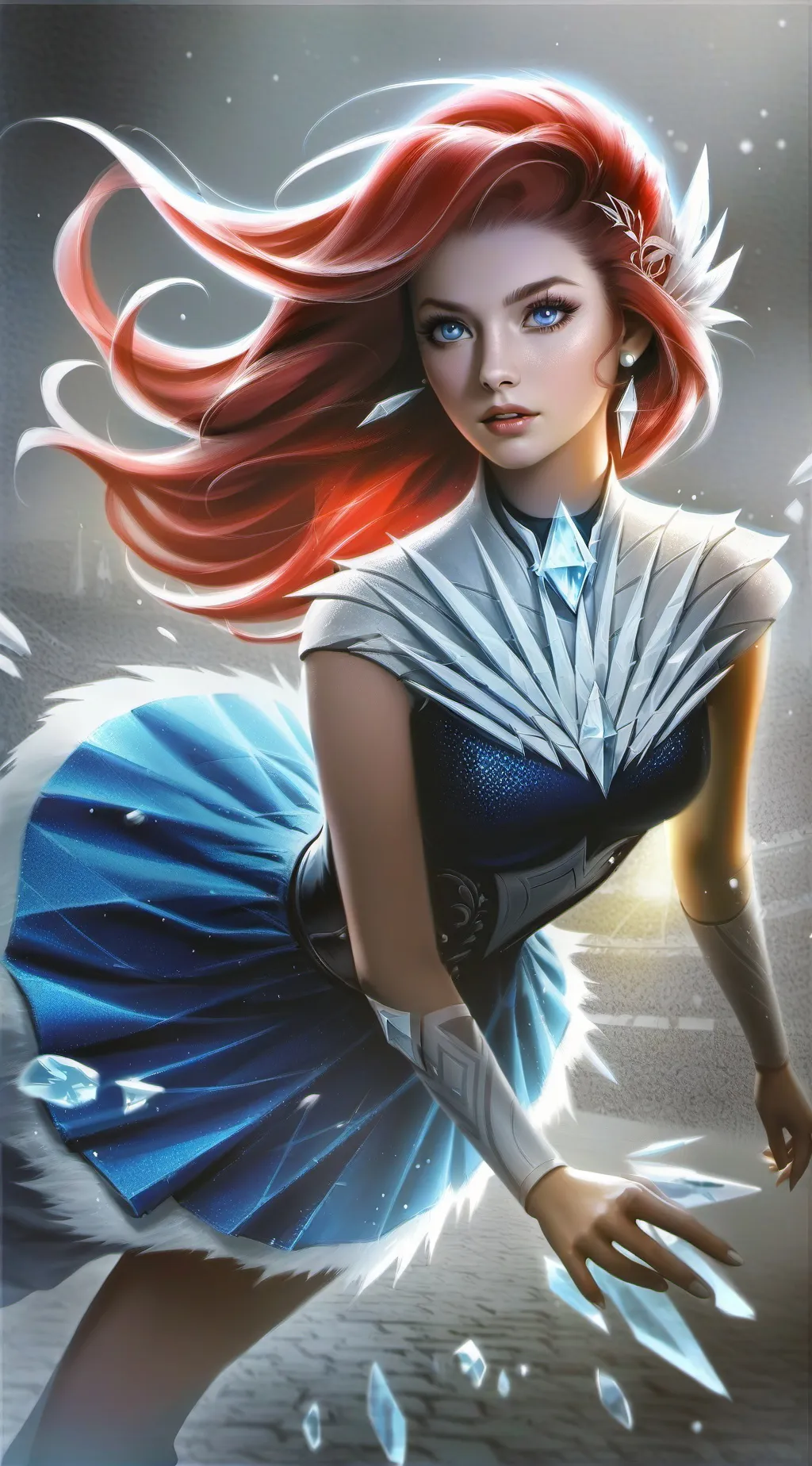 ai character: Ice Princess background