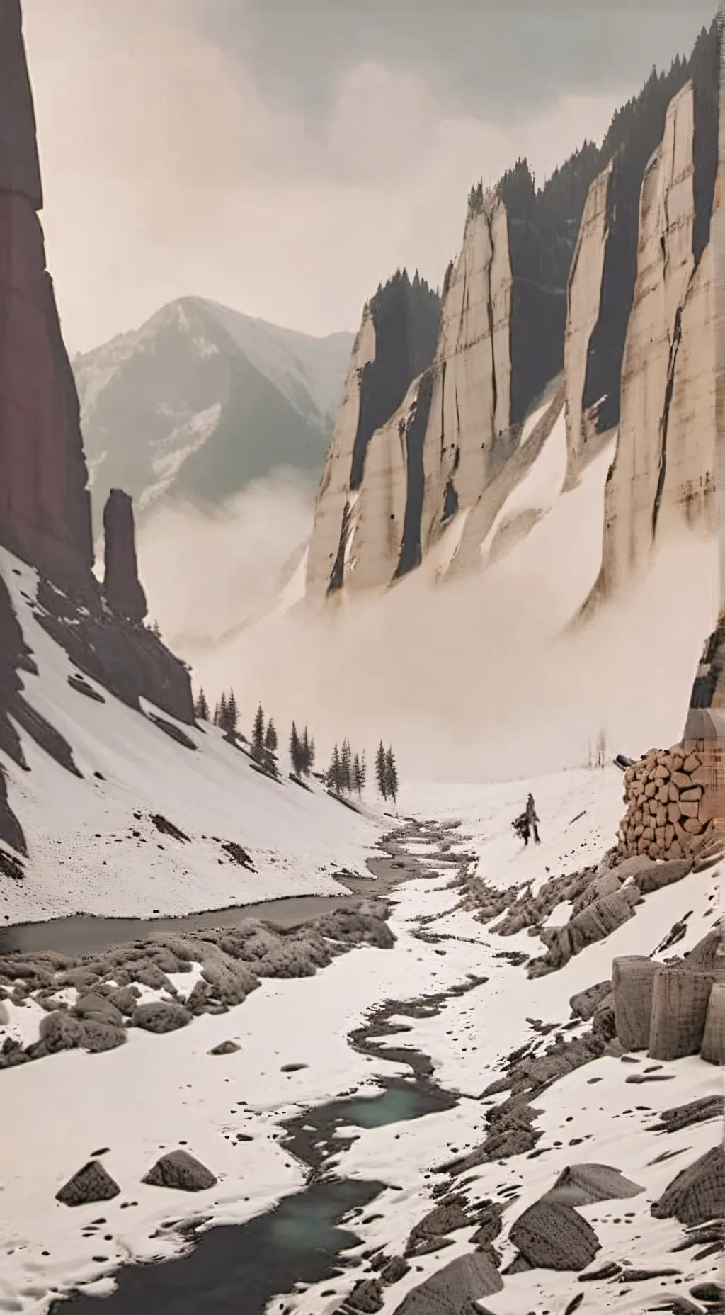 ai character: valley of rockform background
