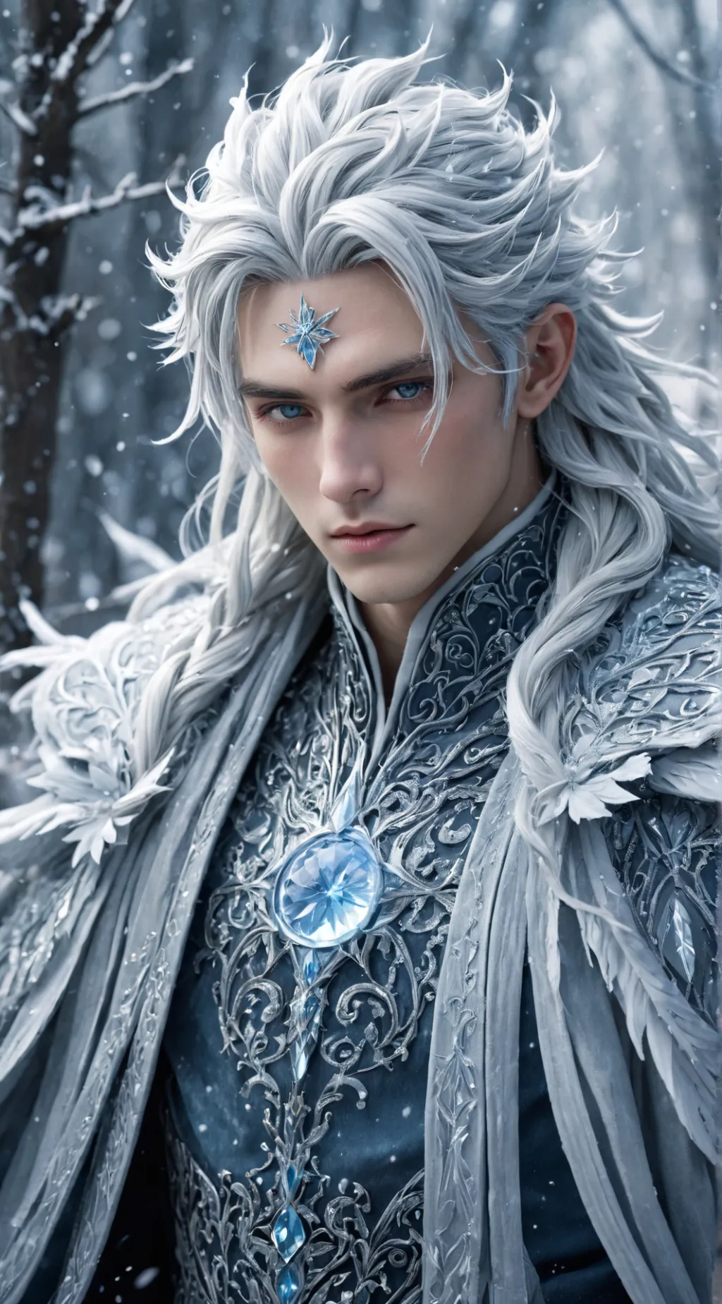 ai character: Winter background