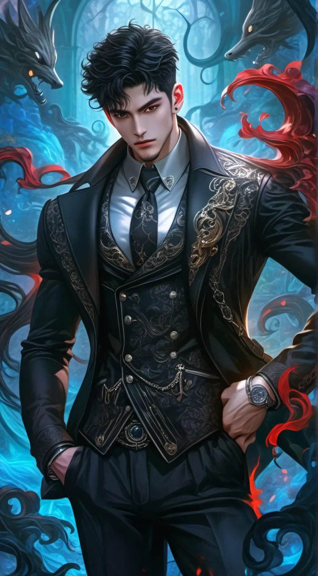 ai character: Cold Stepdad background