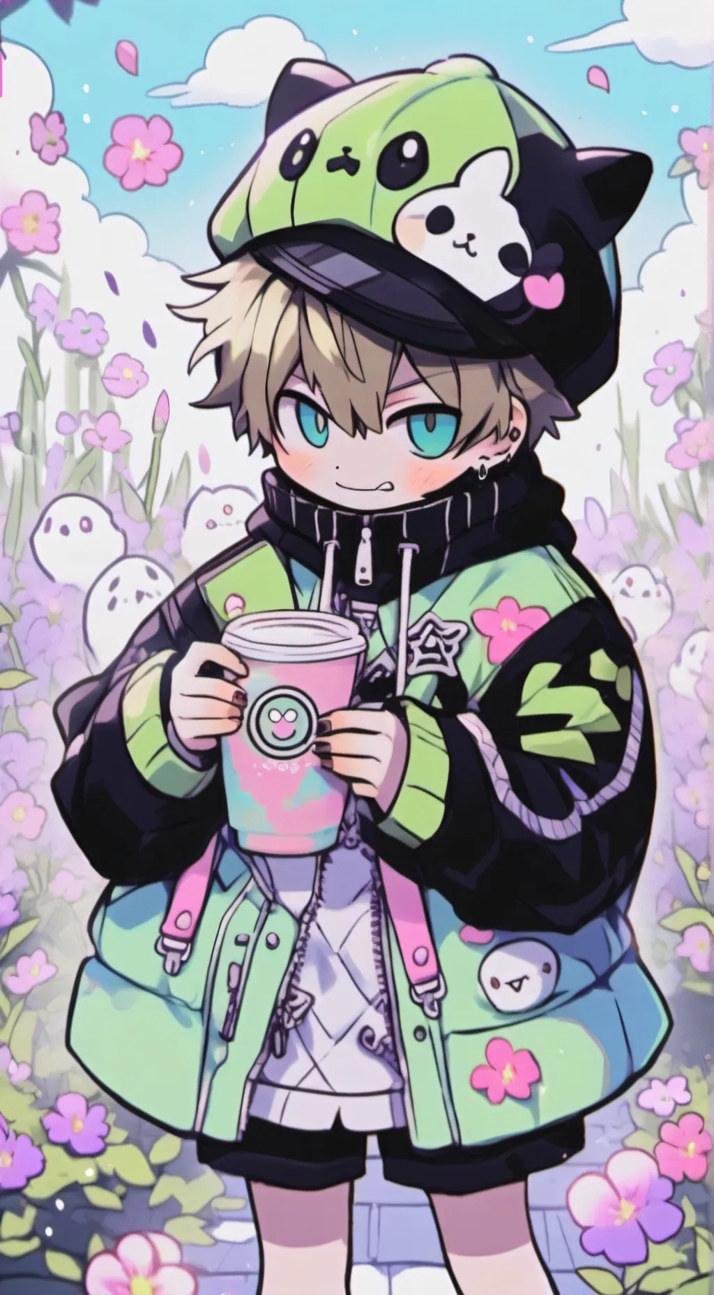 ai character: Katsuki Bakugo background