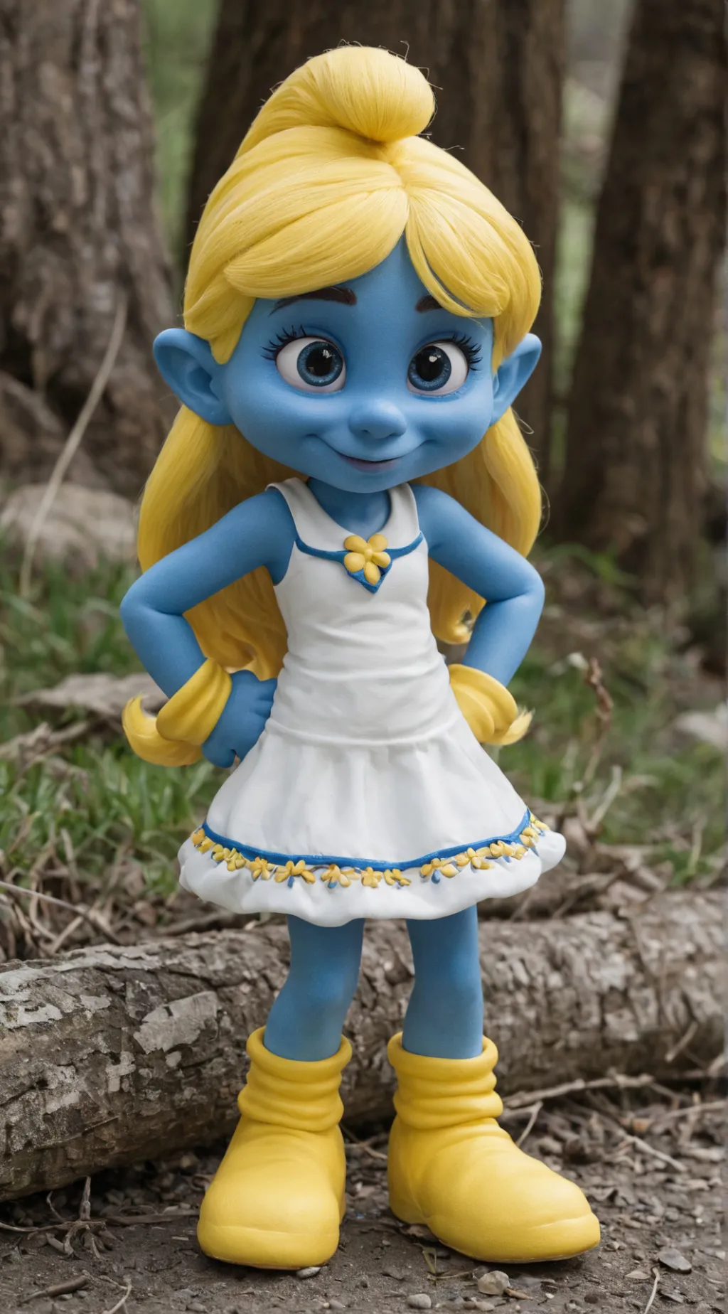 ai character: Smurfette (Lost) background