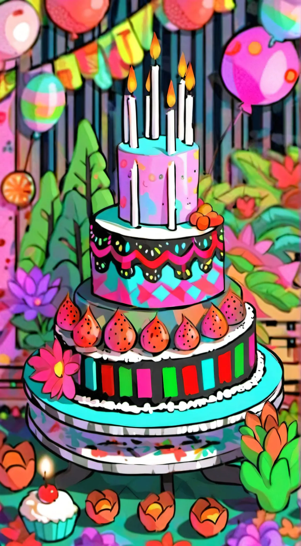 ai character: cumpleaños tokito background