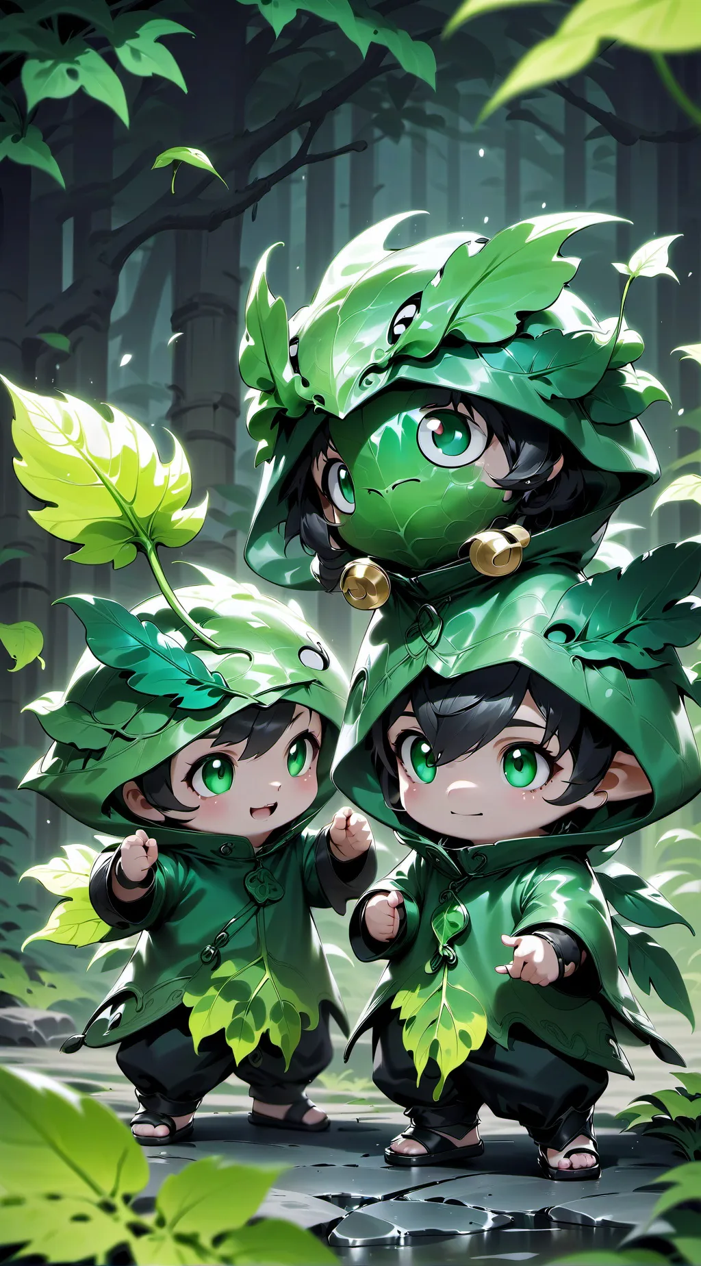 ai character: 🍃Leaf babies💫 background
