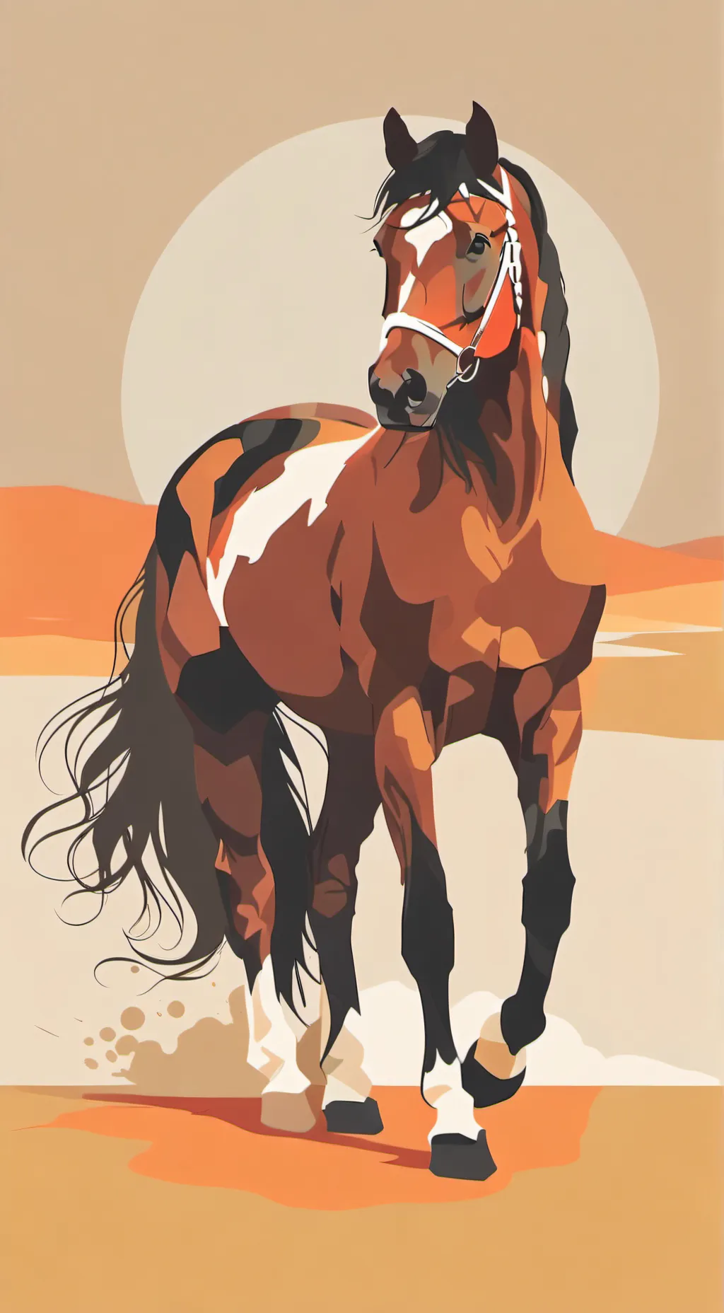 ai character: horse rider background