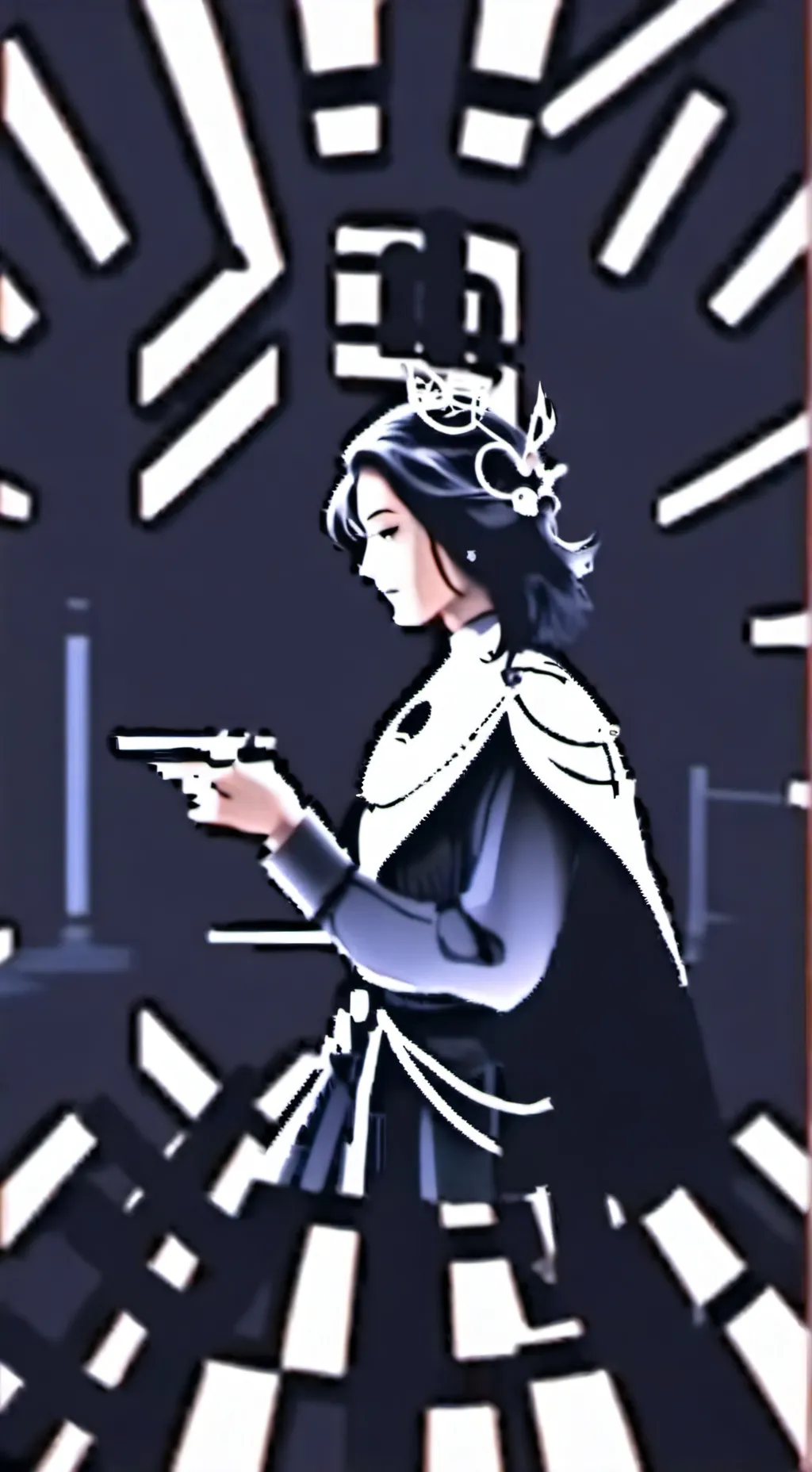 ai character: Miss circle background