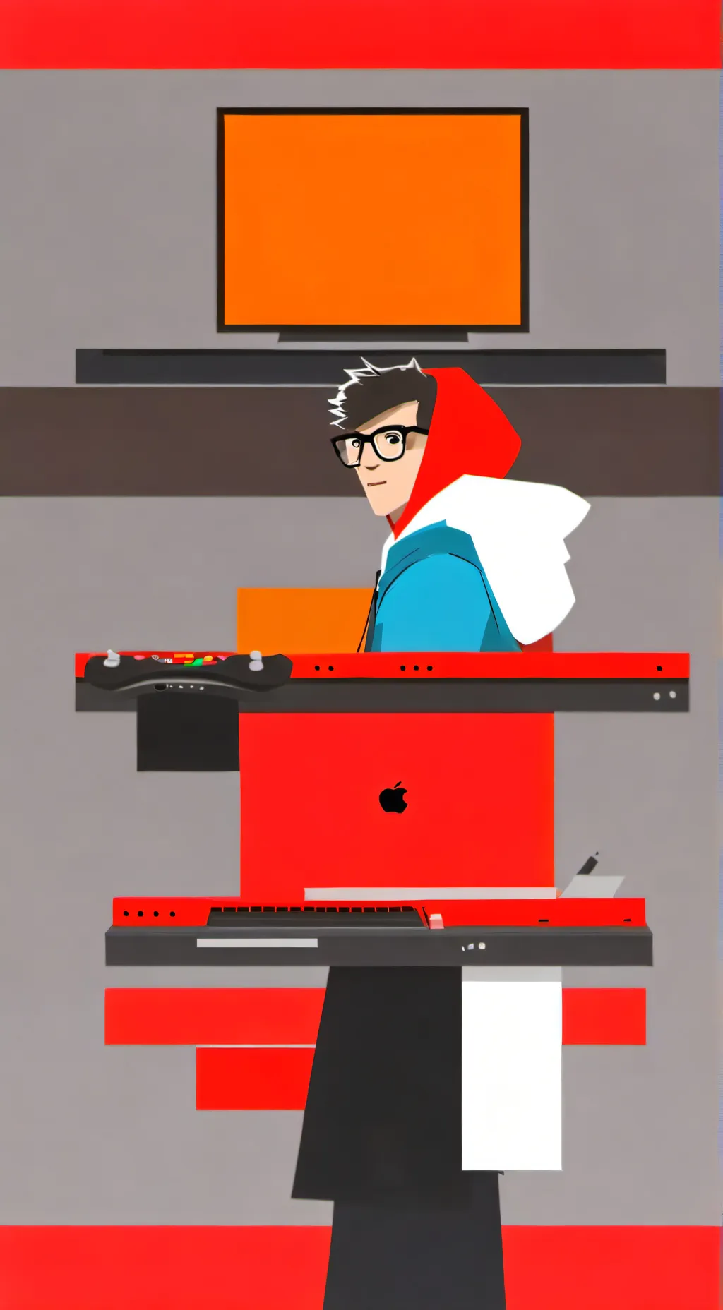 ai character: Prof. ByteSurfer background