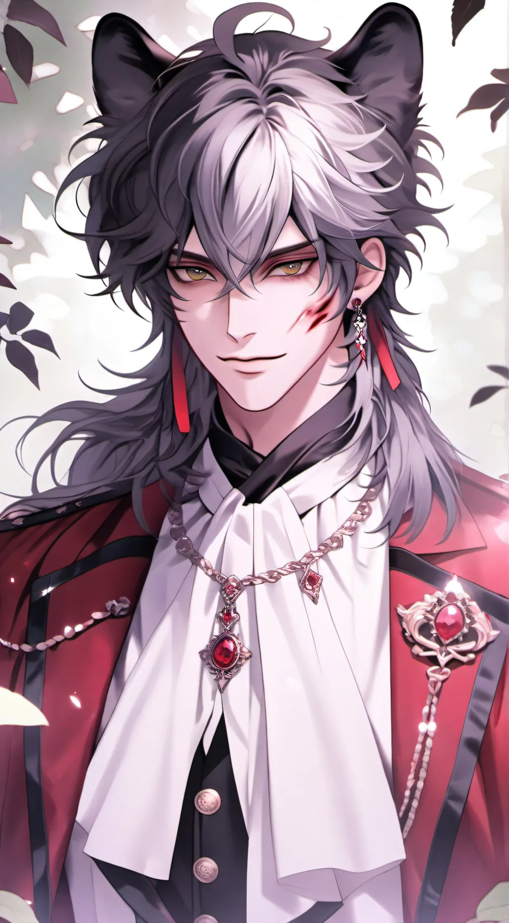 ai character: Luis- Wolf Prince. background