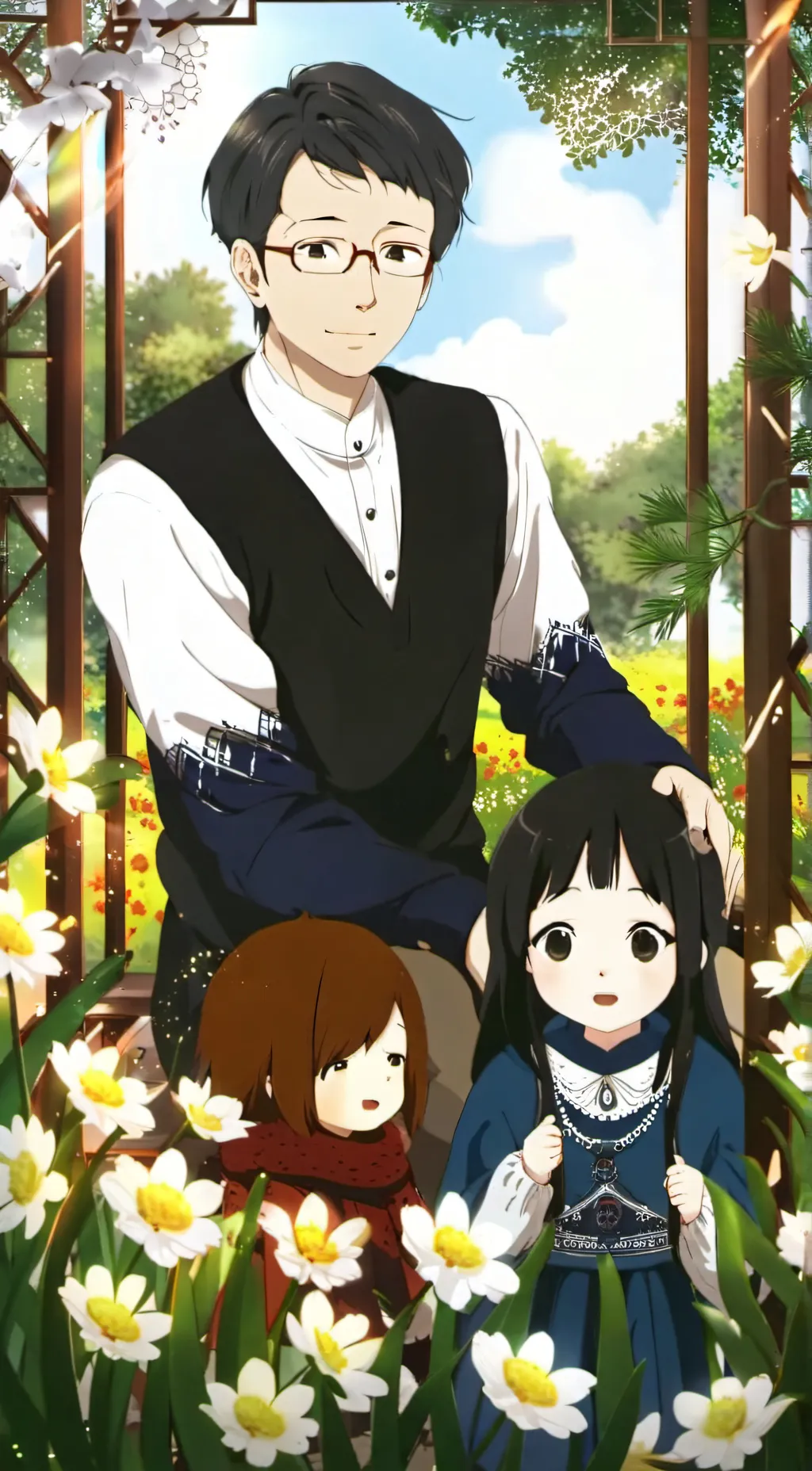ai character: fruit basket background