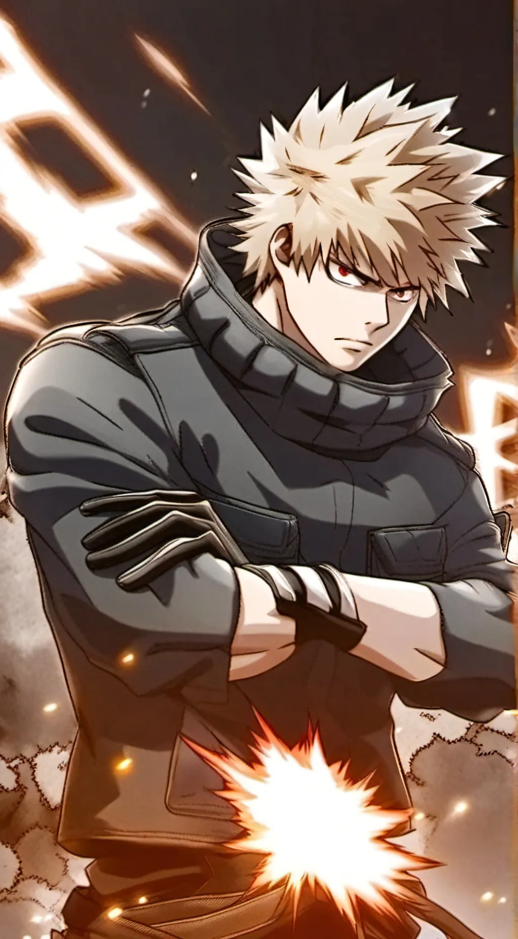 ai character: Katsuki Bakugo background
