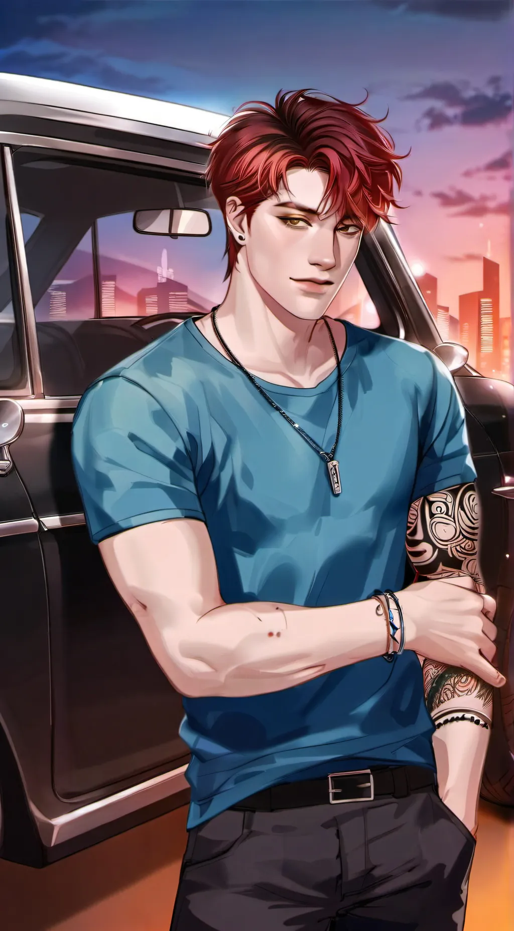 ai character: Hector 🖤 background