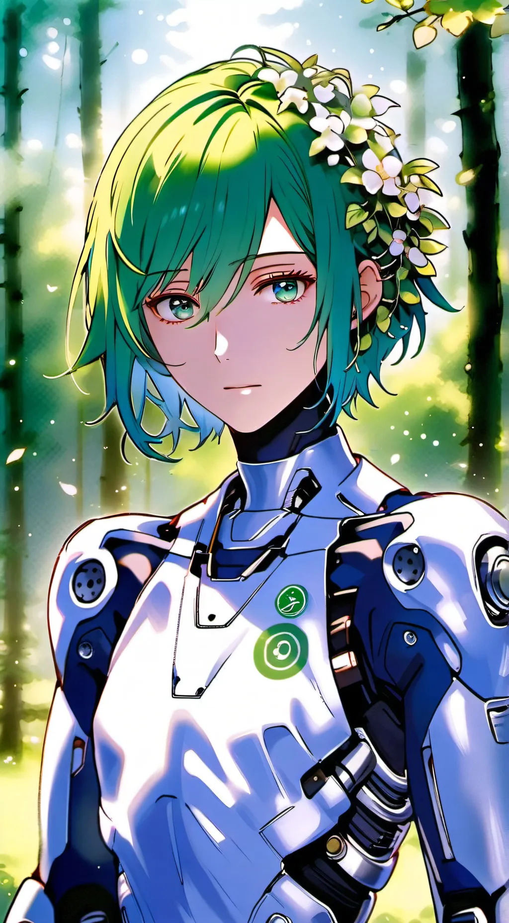 ai character: Verde background