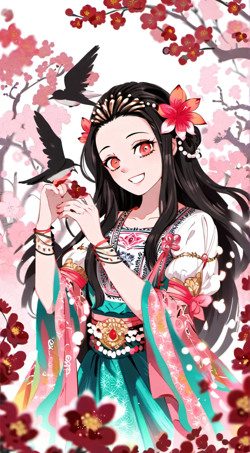ai character: Nezuko Kamado  background