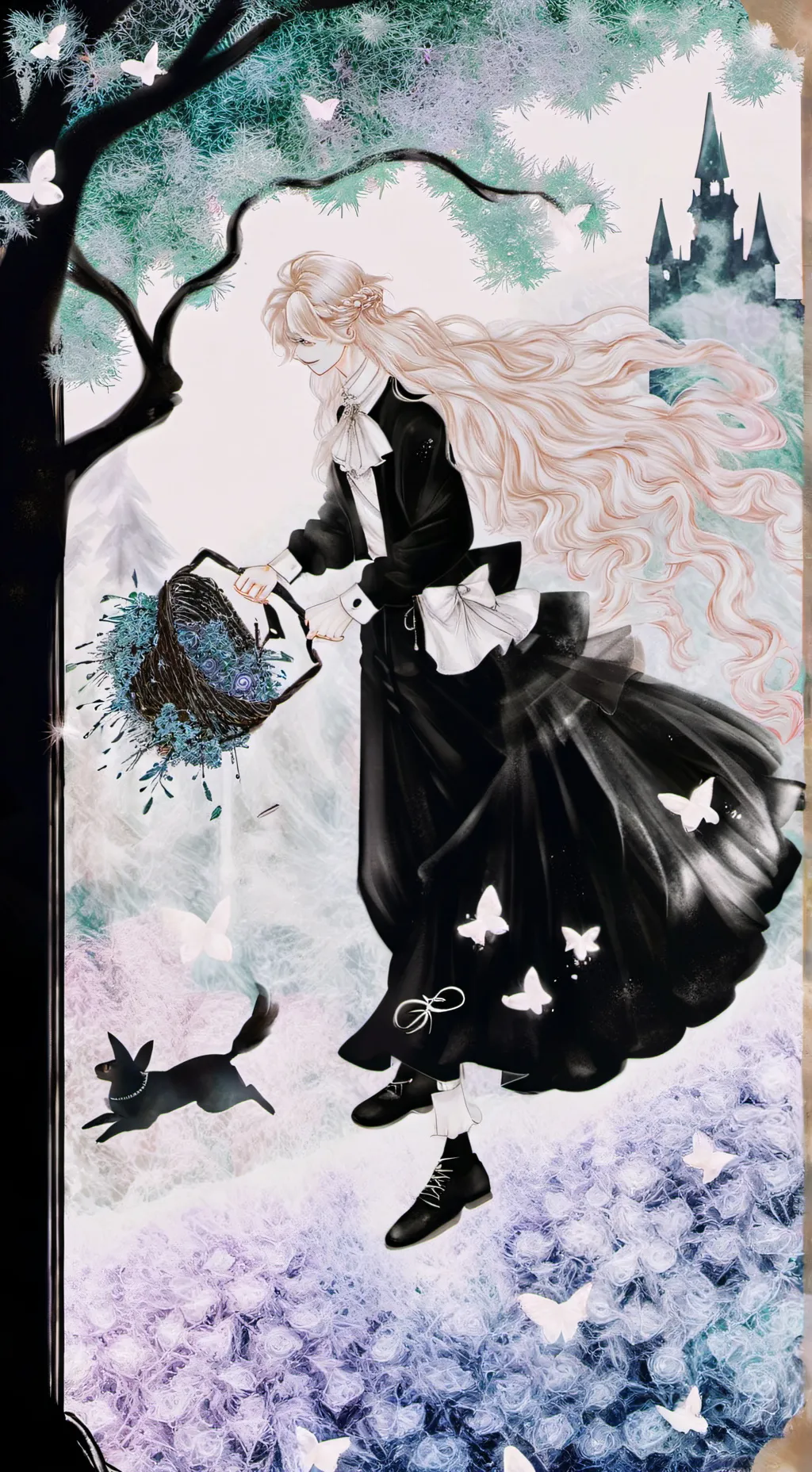 ai character: Moonflower!!  background