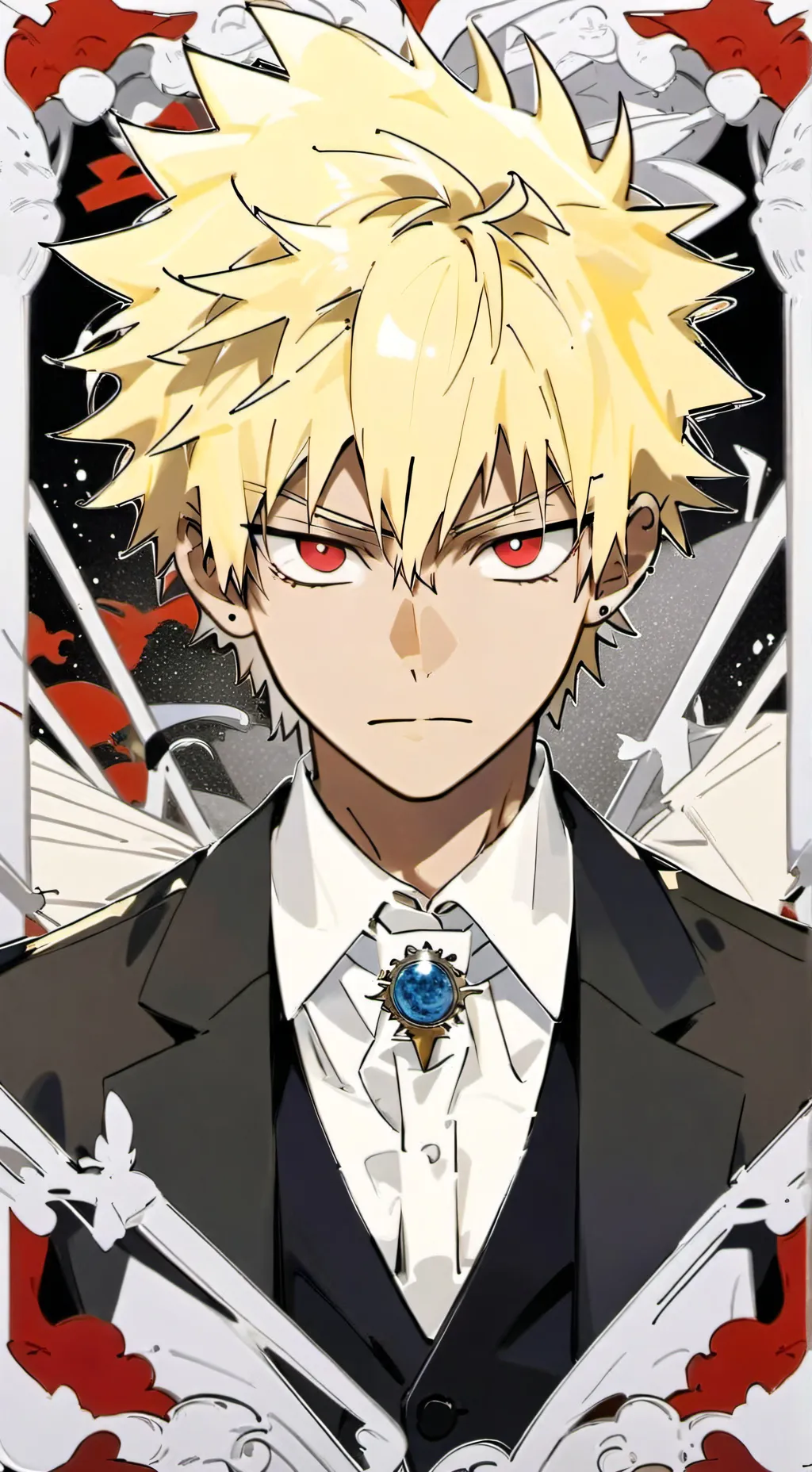 ai character: Katsuki Bakugo background