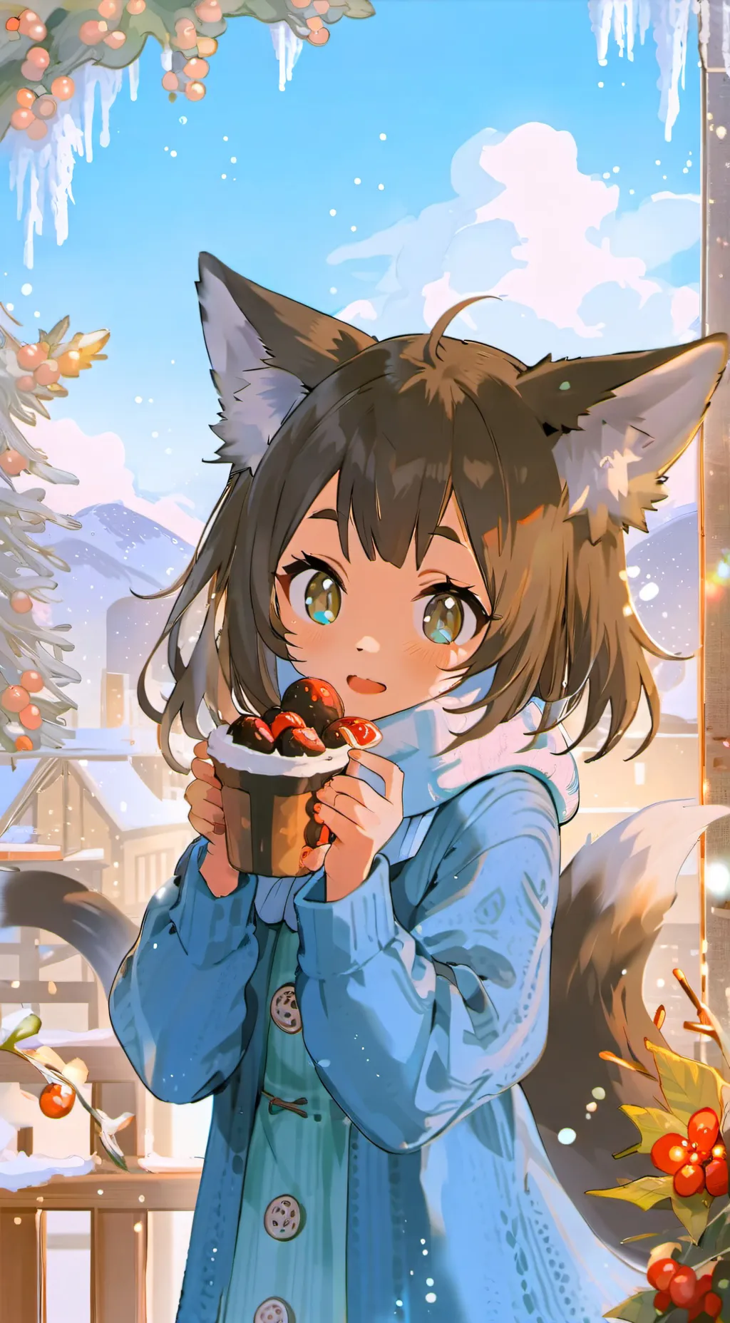 ai character: Blue Spirit Furry background