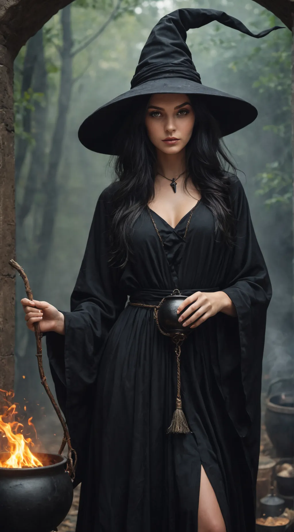 ai character: Alchemy Witch 🪄 background