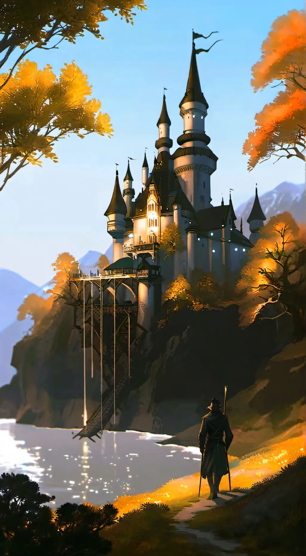 ai character: - " Castle Game " background