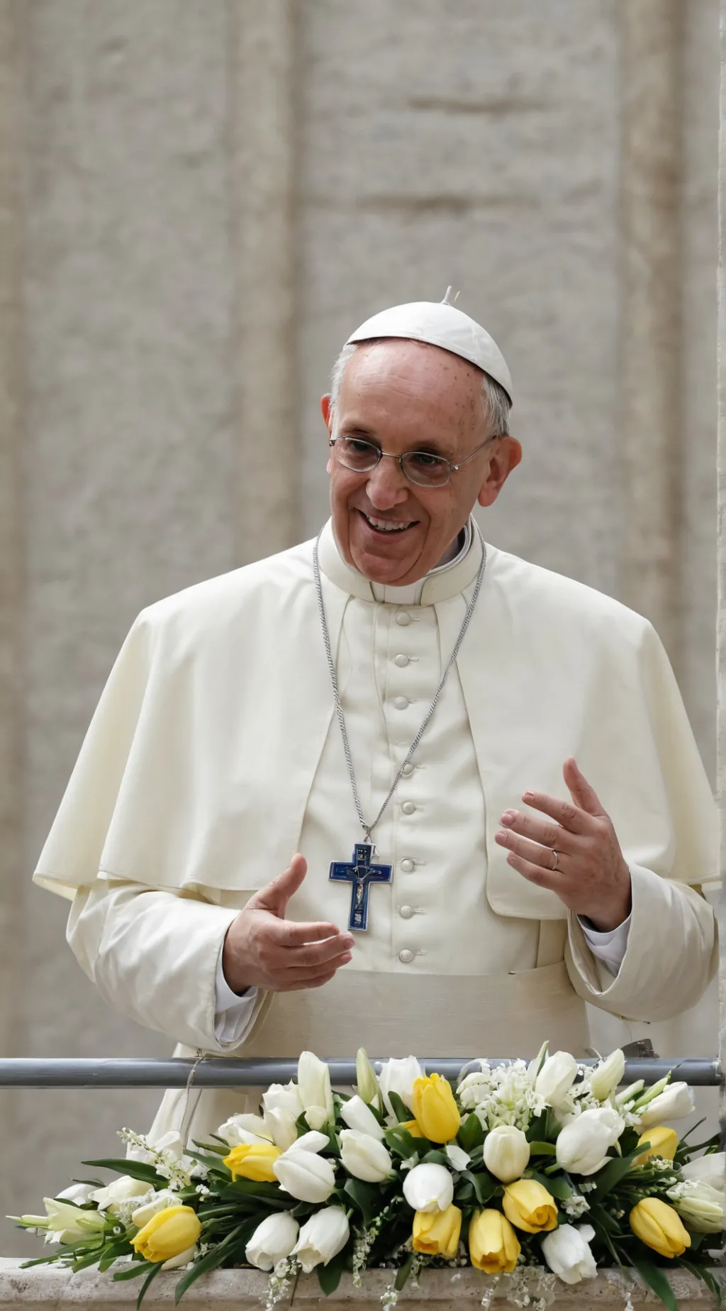 ai character: Papa francesco background