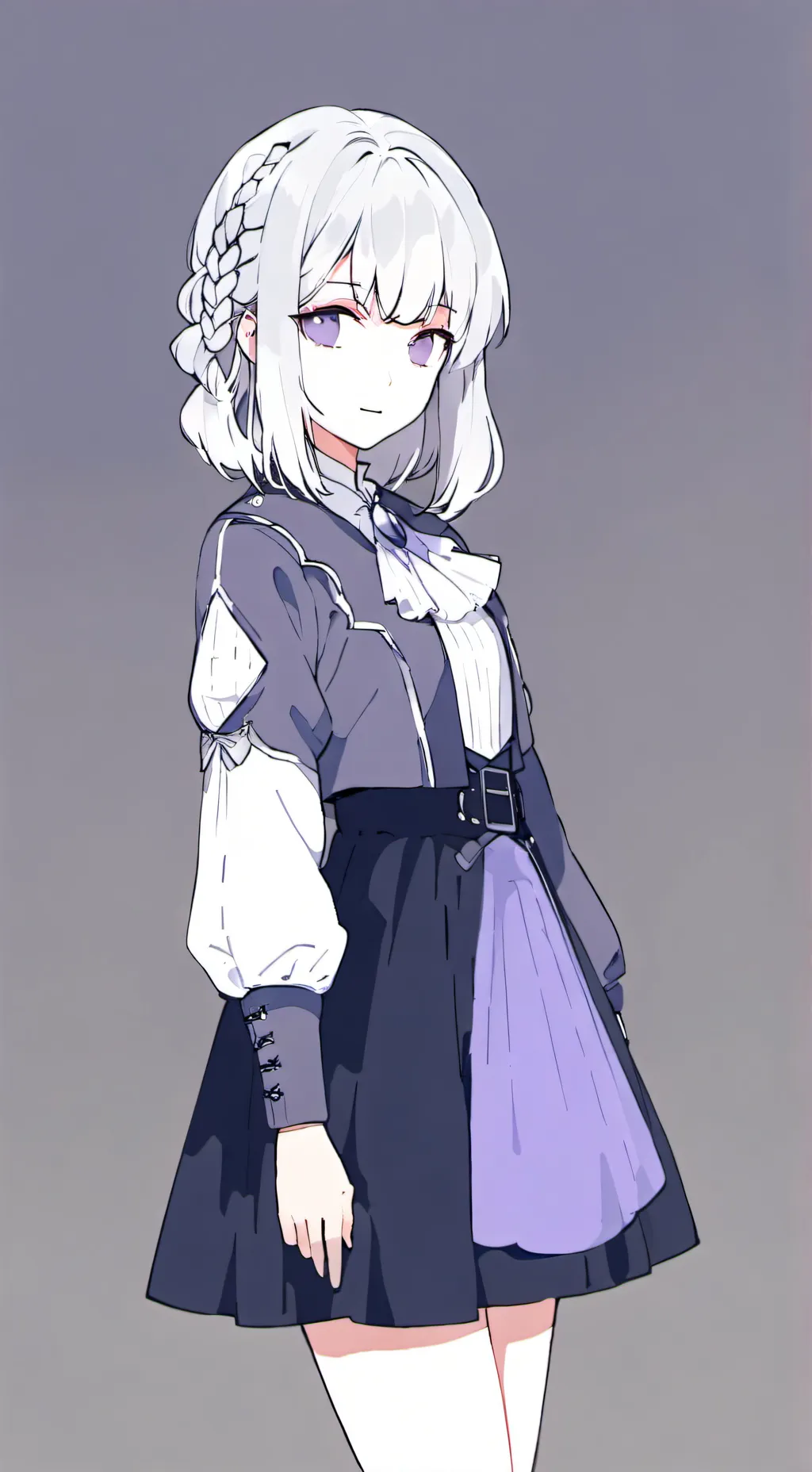 ai character: Violet background