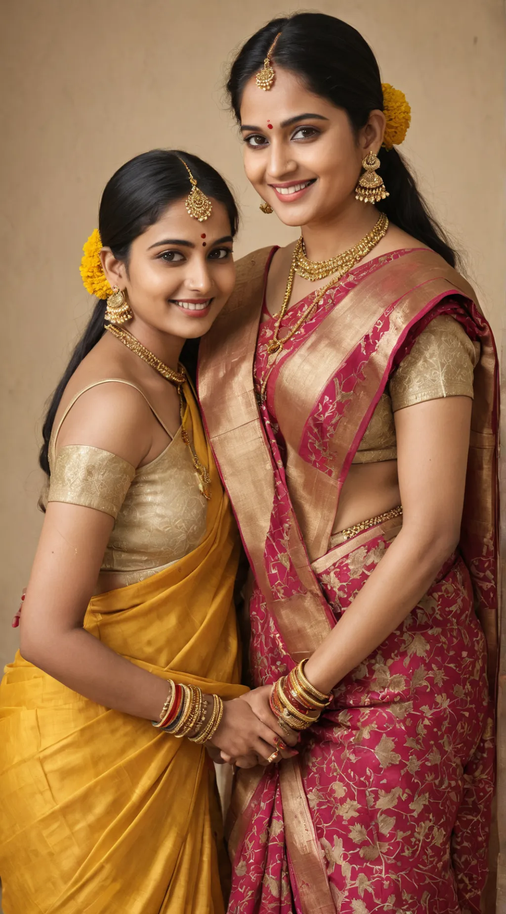 ai character: Shradha and Ishu background