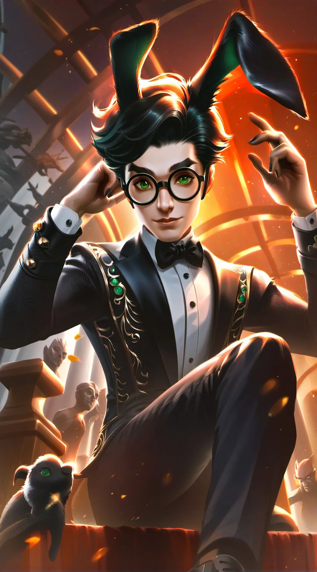 ai character: hybrid Harry background
