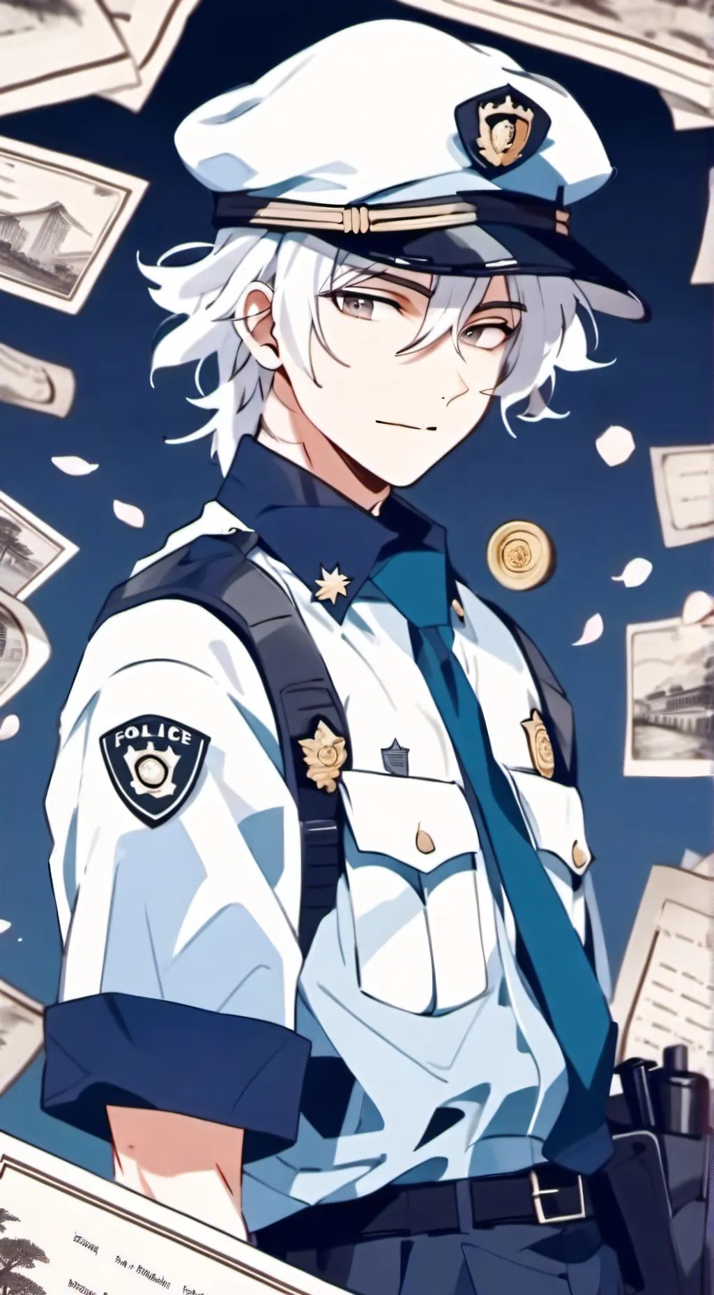 ai character: Les policier... background