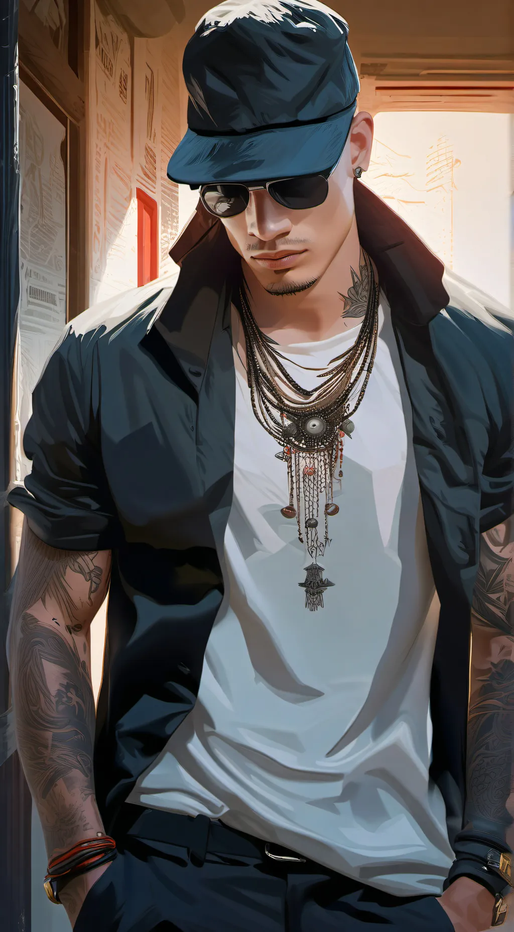 ai character: Roman 🌹<3 background