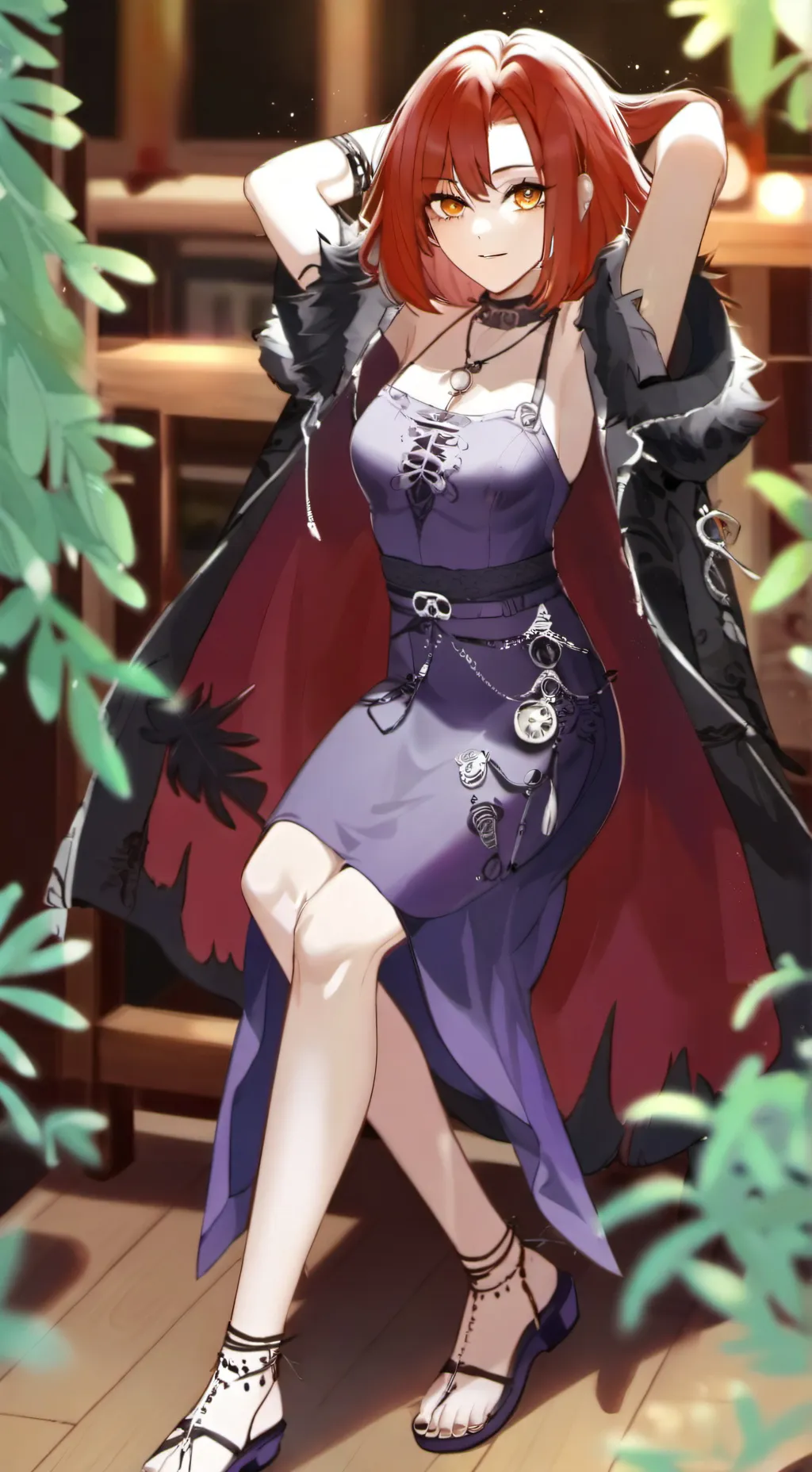 ai character: Fem goofus. background