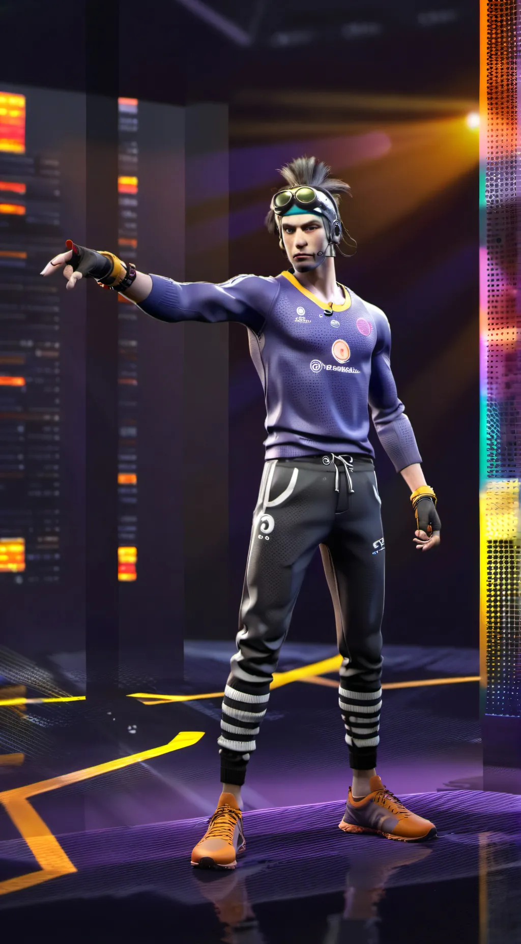 ai character: (yo en free fire)  background