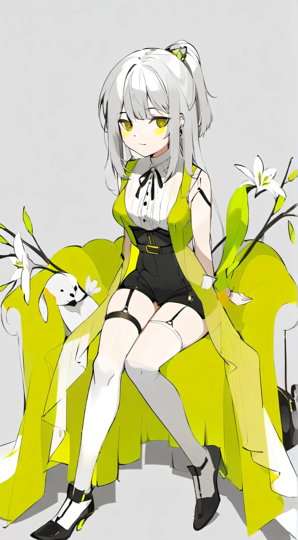 ai character: flower background