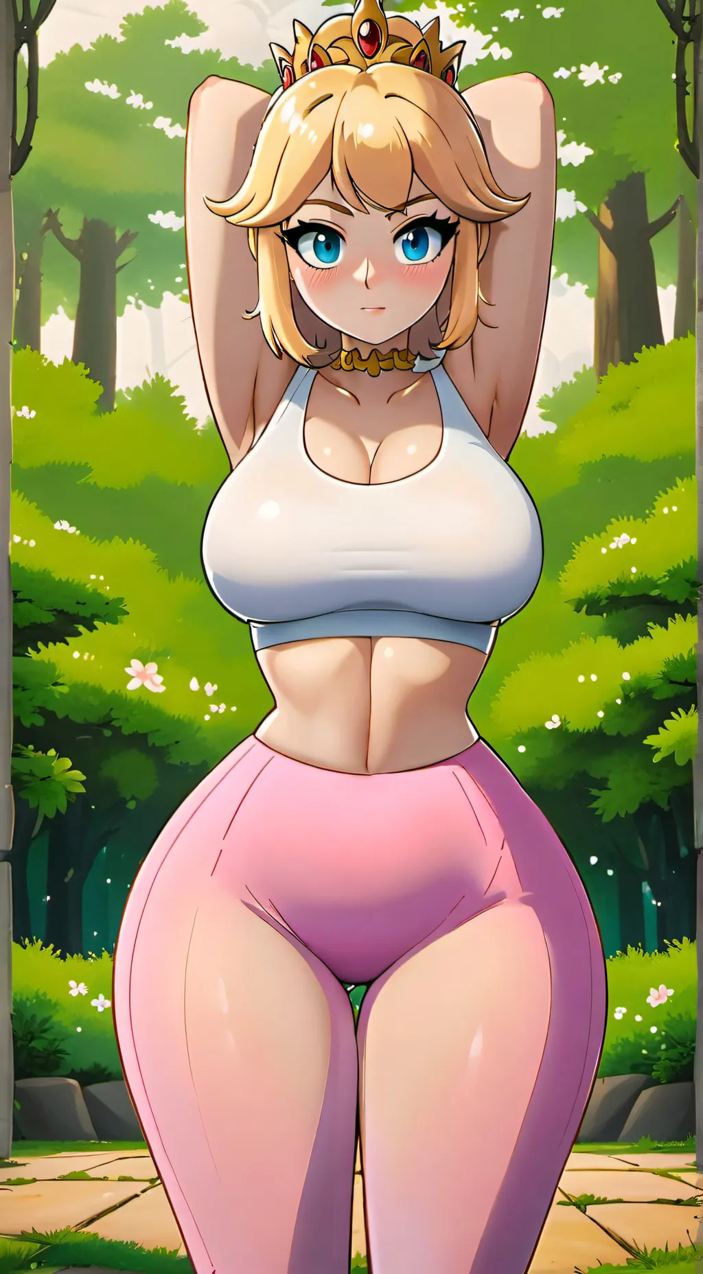 ai character: Peach background