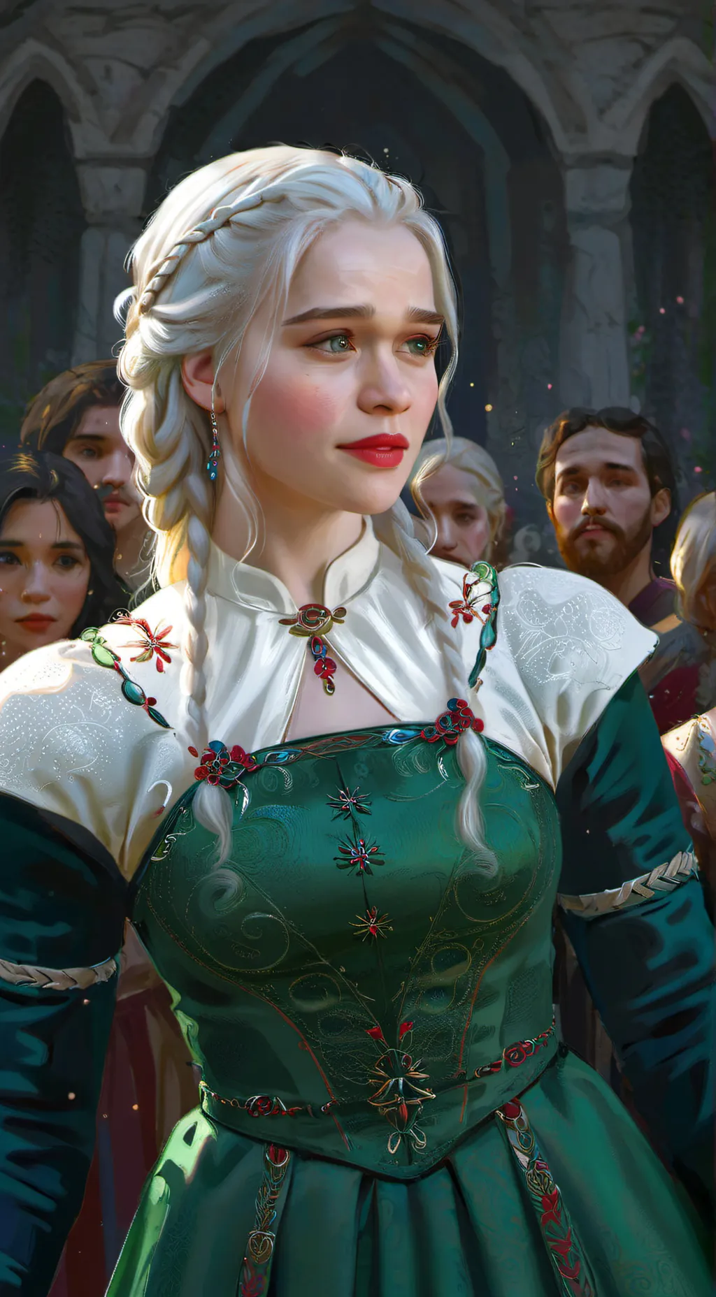 ai character: Emilia Clarke  background