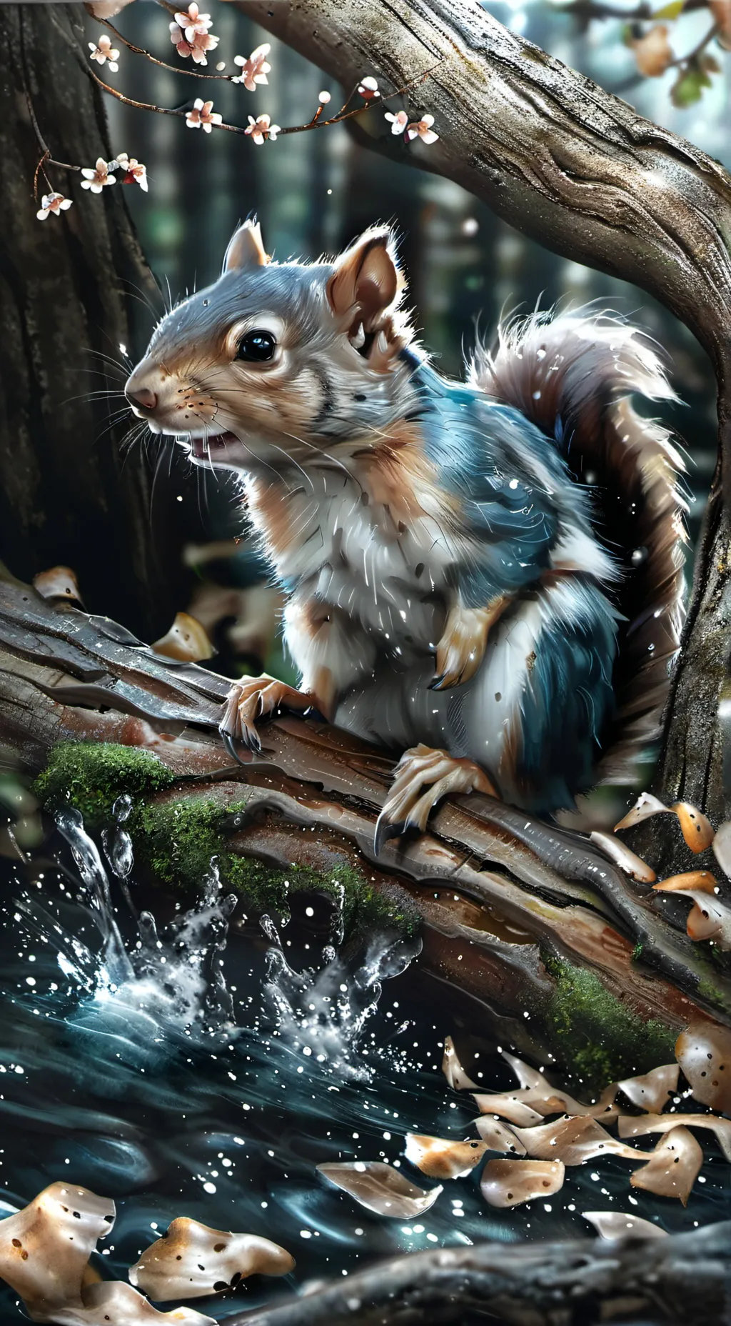 ai character: Squirrel tickle background