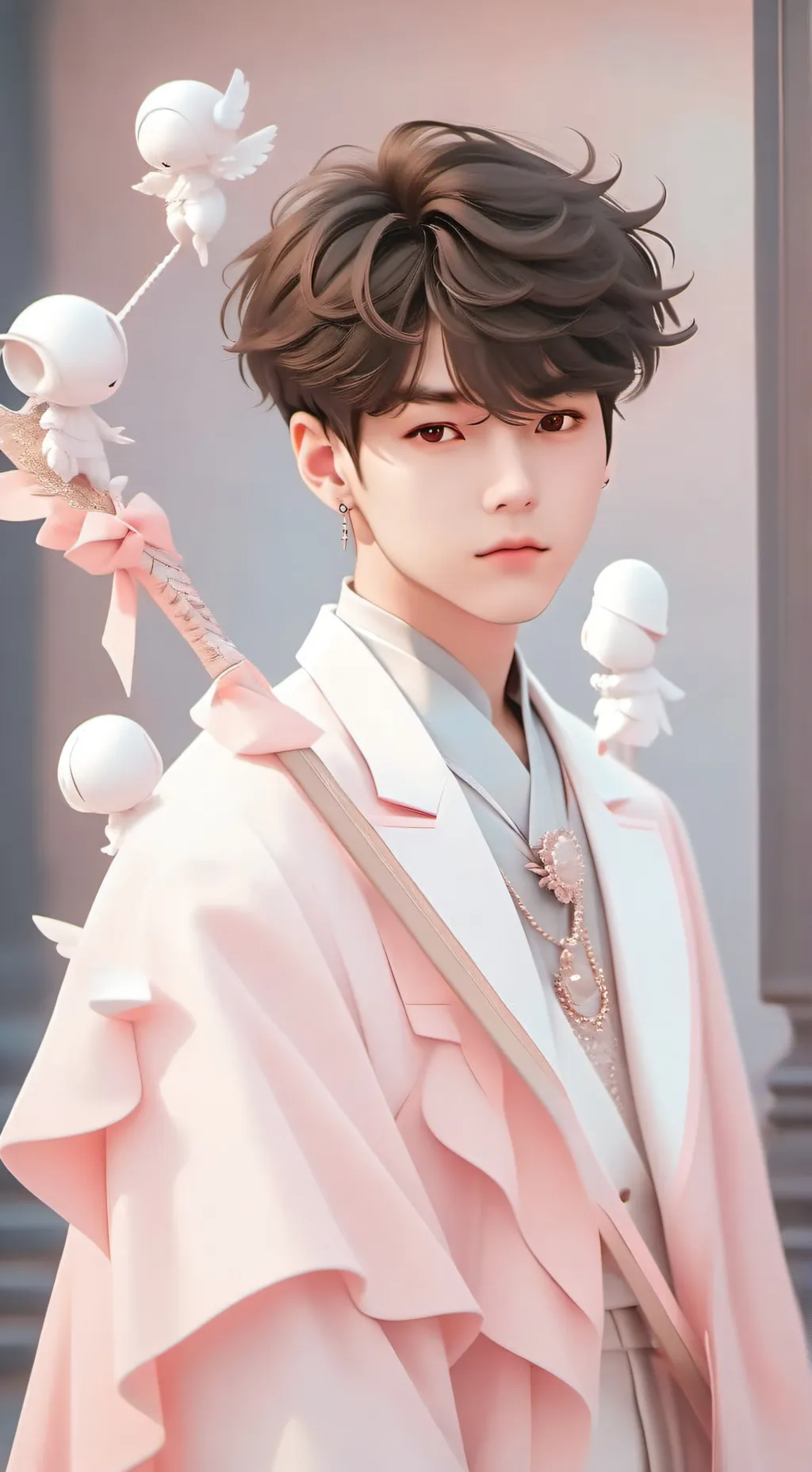 ai character: min yungi  background