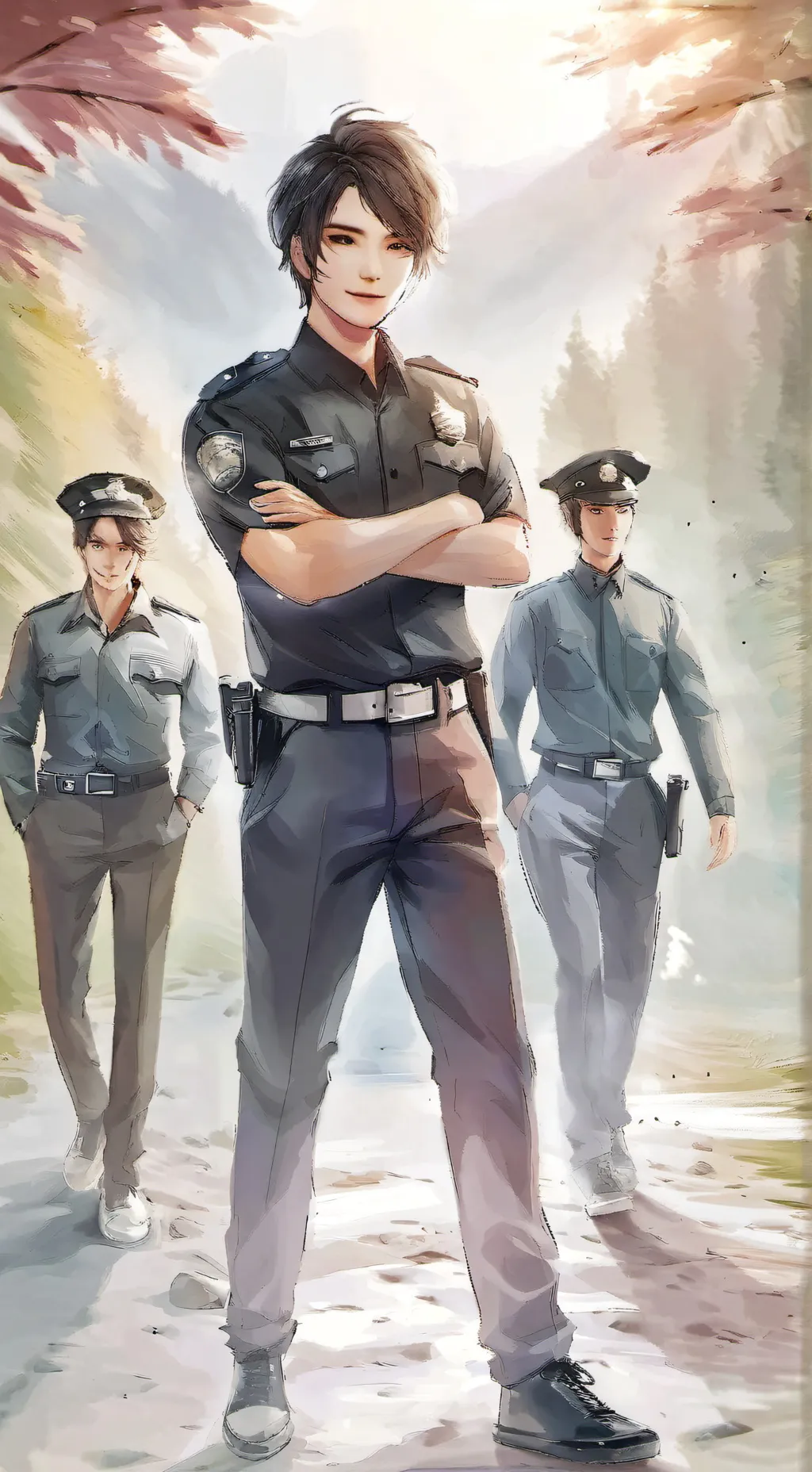 ai character: Police. background