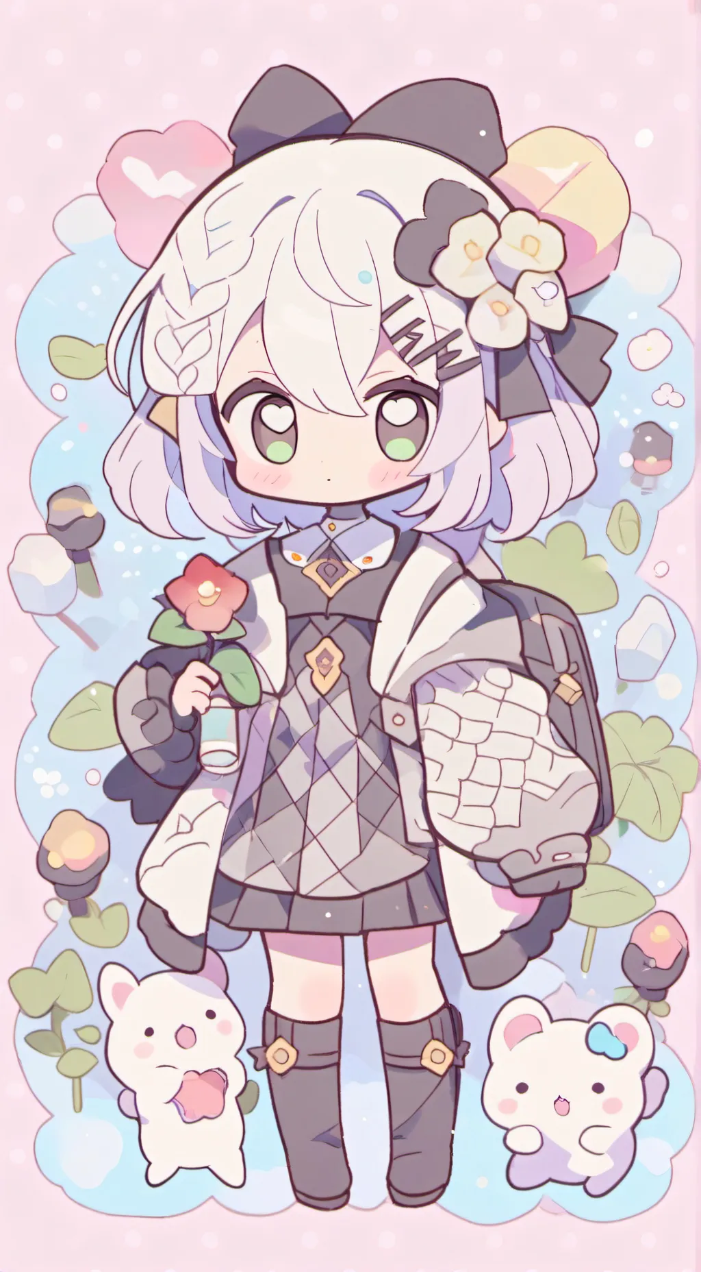 ai character: 💜nabi x smoke 💙 background