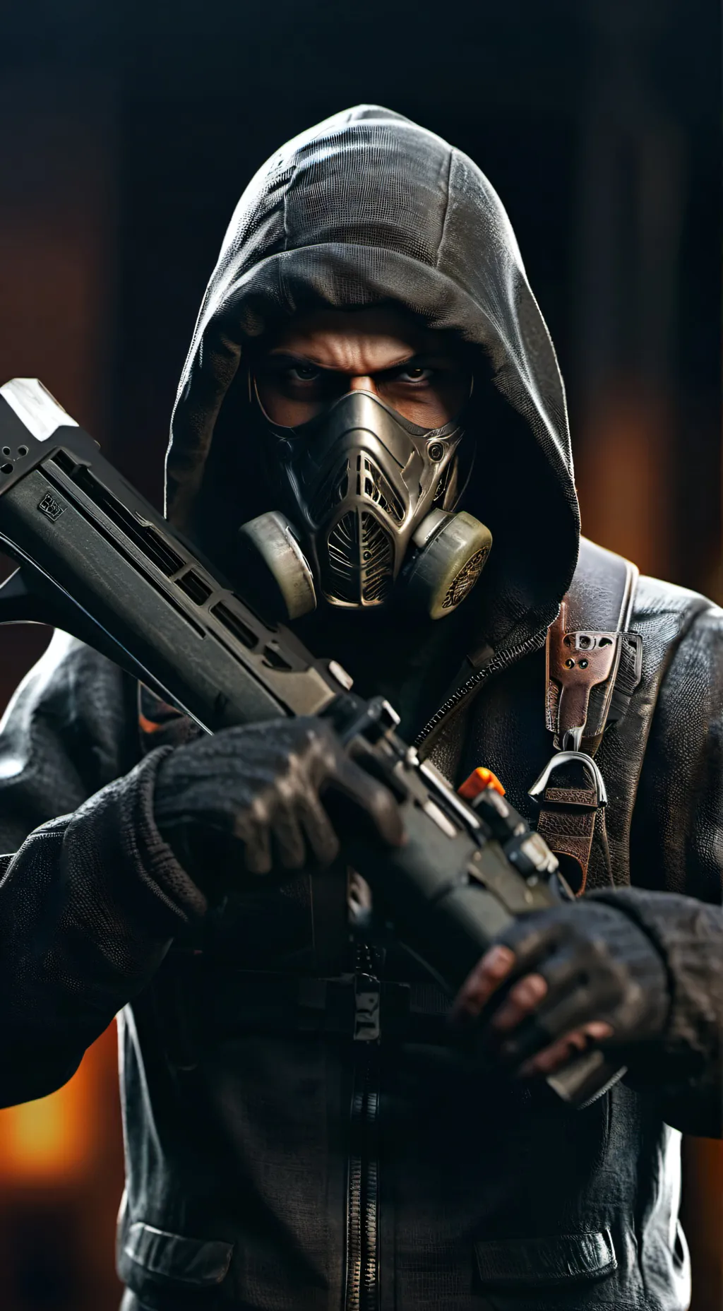 ai character: assassin shotgun  background