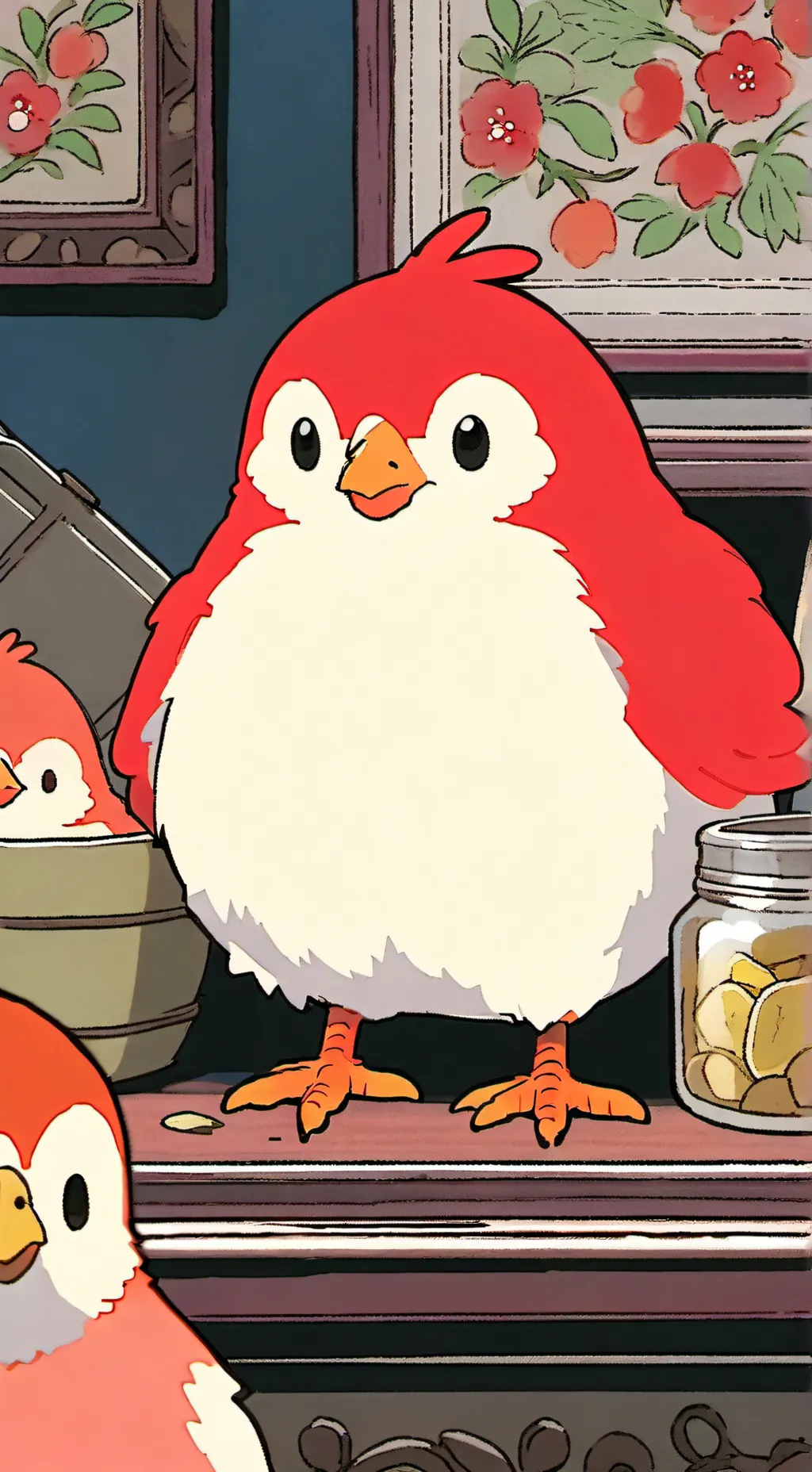 ai character: chicken c00lkid background