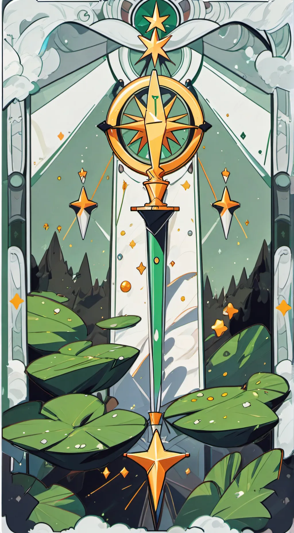 ai character: vee and sprout background