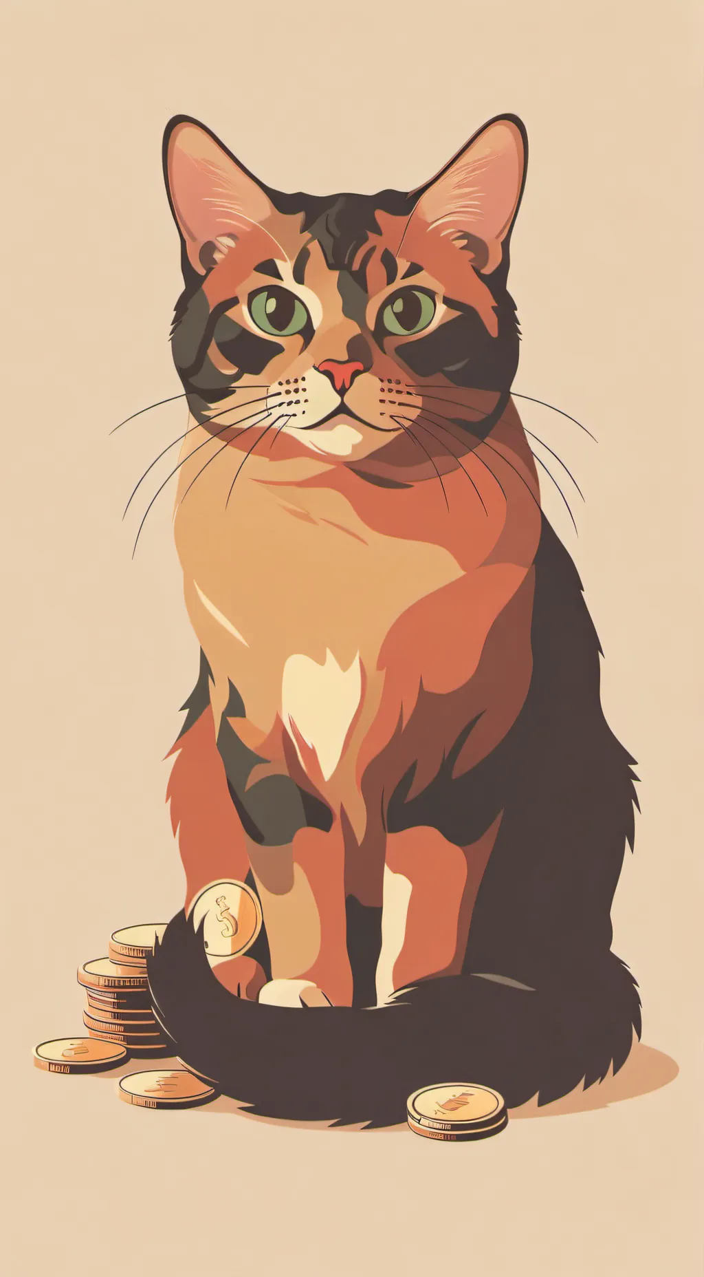 ai character: Rich kitty background
