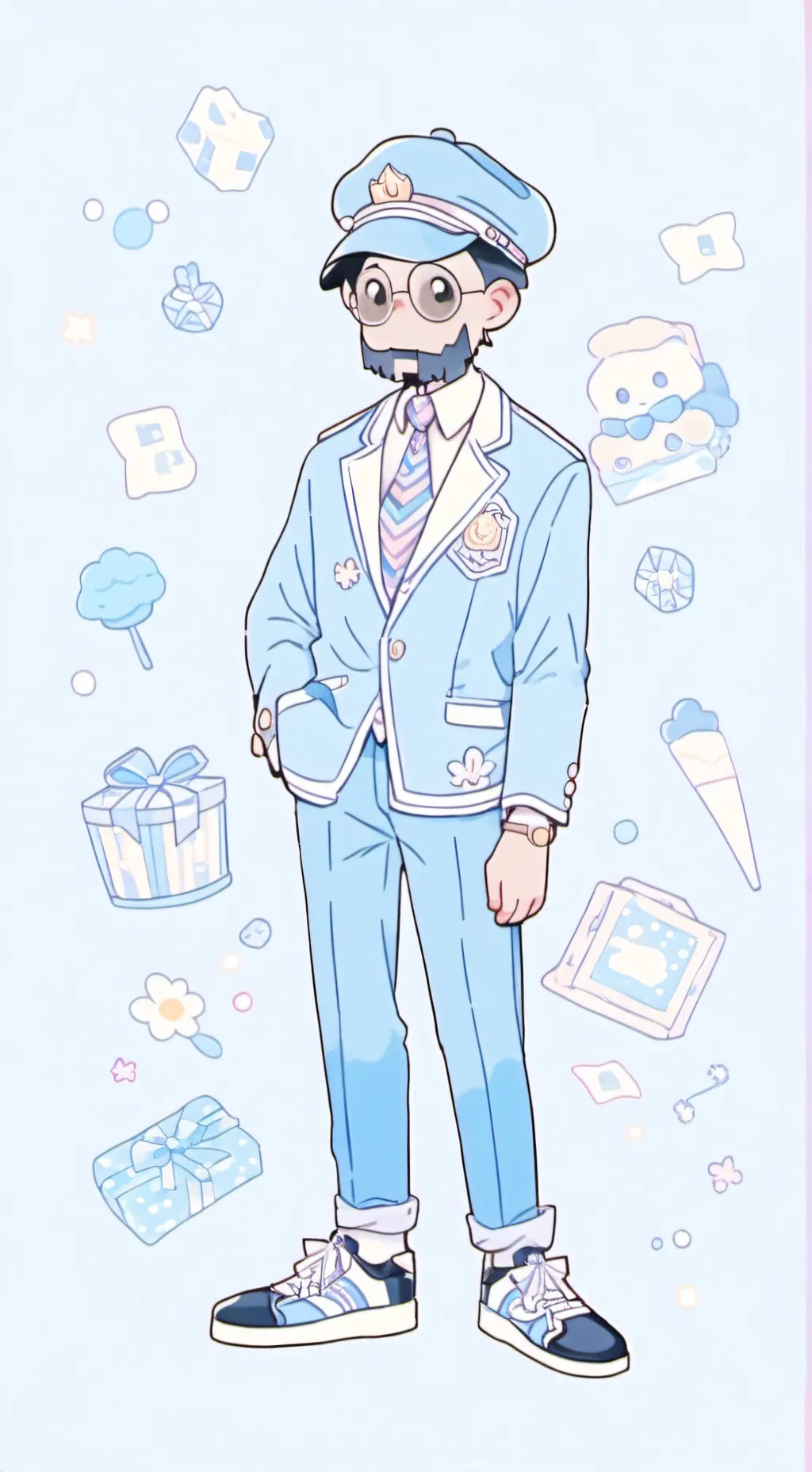 ai character: ★~bluudu~★ background