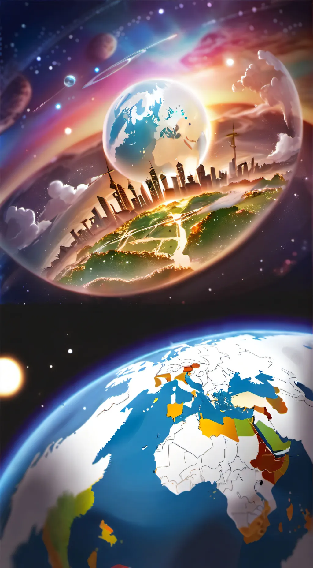 ai character: Earth day background