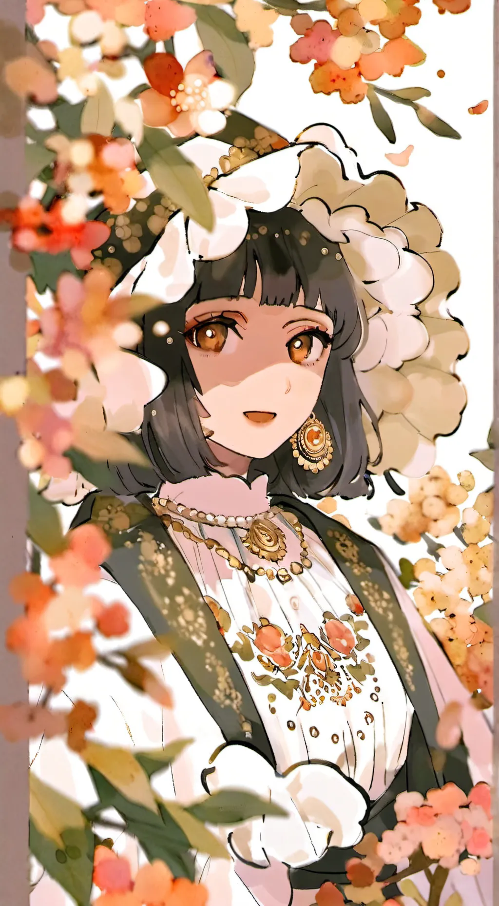 ai character: Nezuko and Tokito background