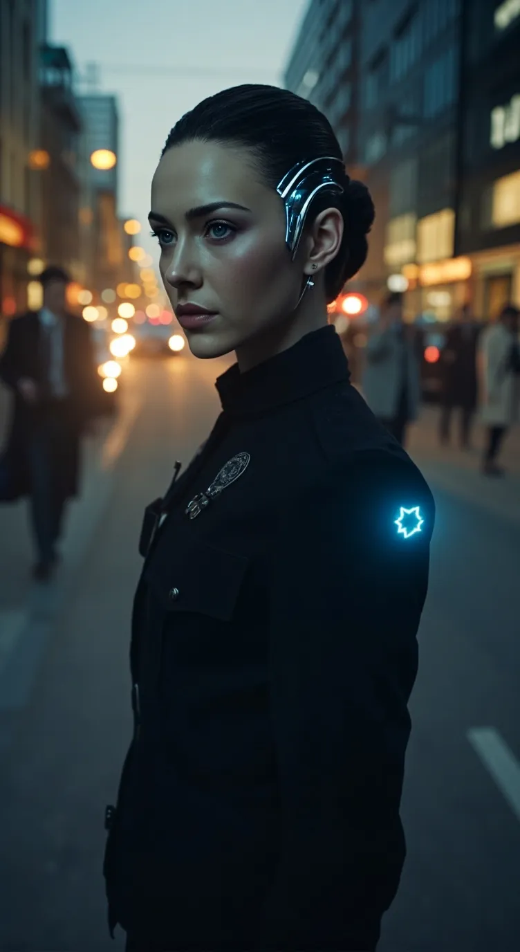 ai character: Officer Glitch background