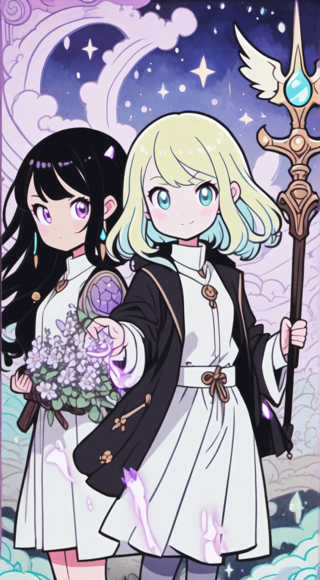 ai character: Vera and Vina background
